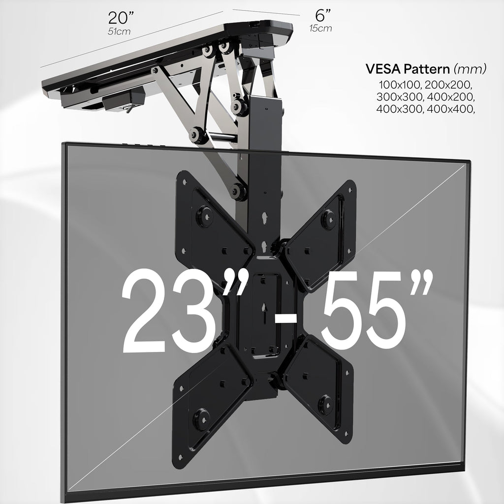 Electric Flip Down Ceiling Mount for 23" to 55" TVs