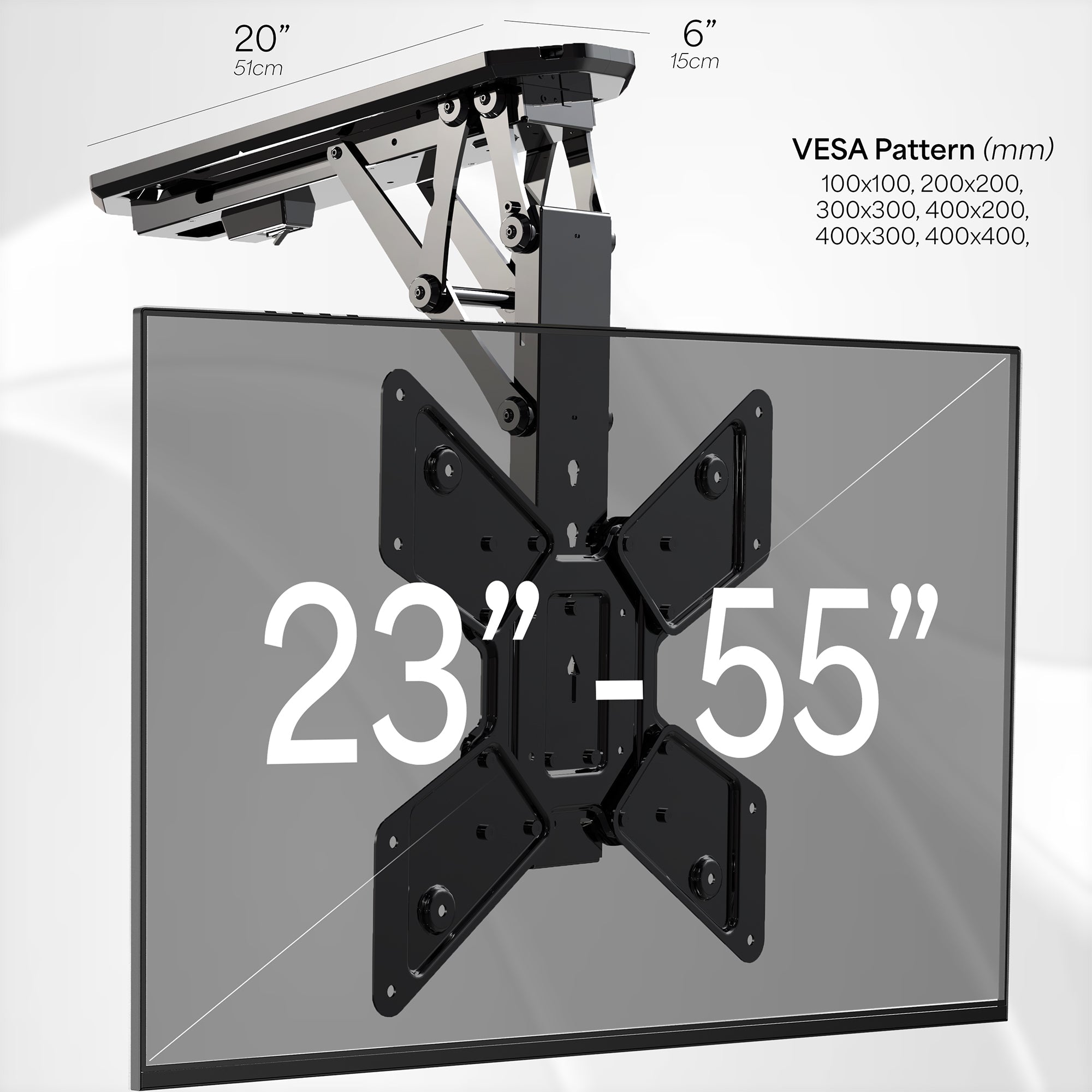 Electric Flip Down Ceiling Mount for 23" to 55" TVs