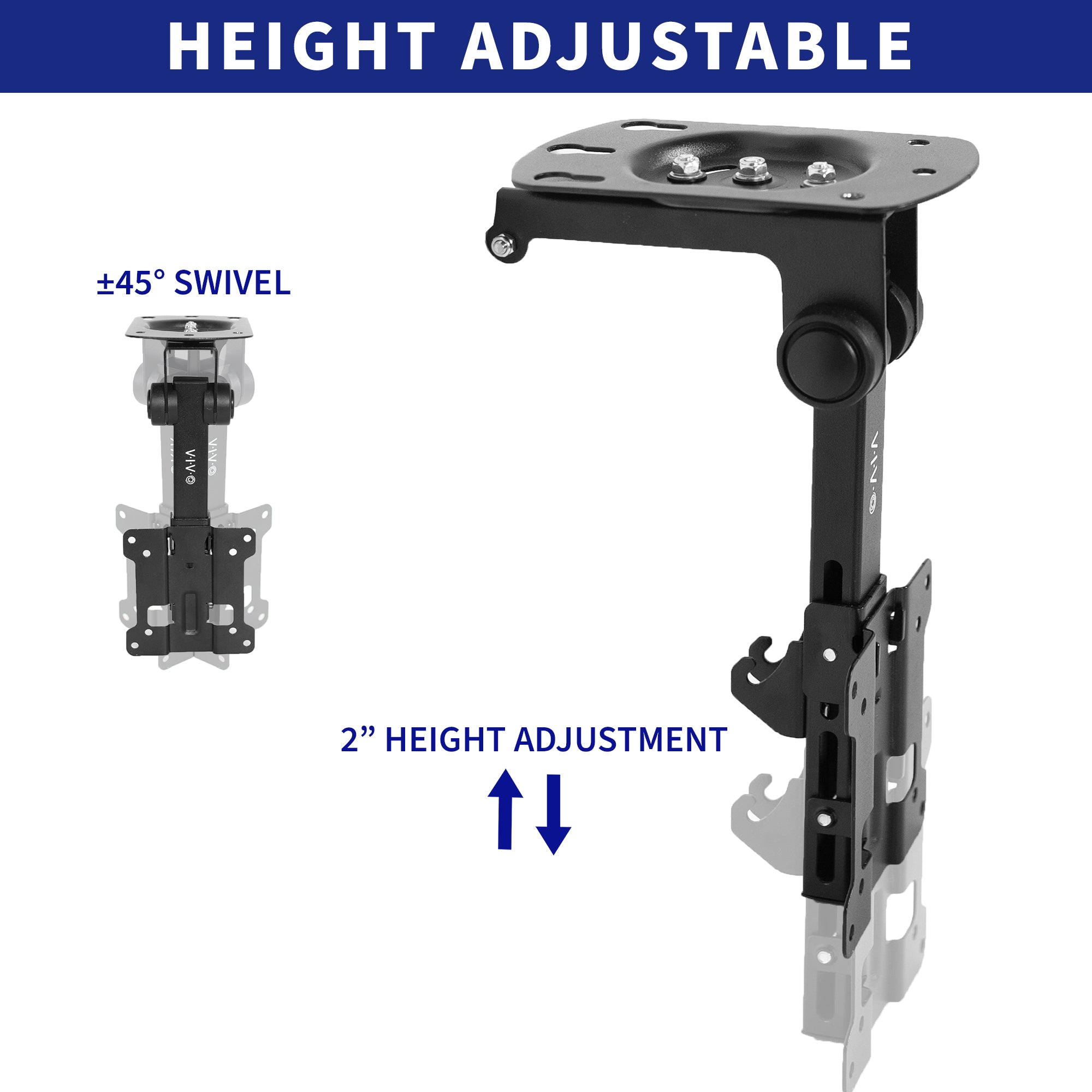 Flip Down Ceiling Mount for 13" to 27" TVs and Monitors