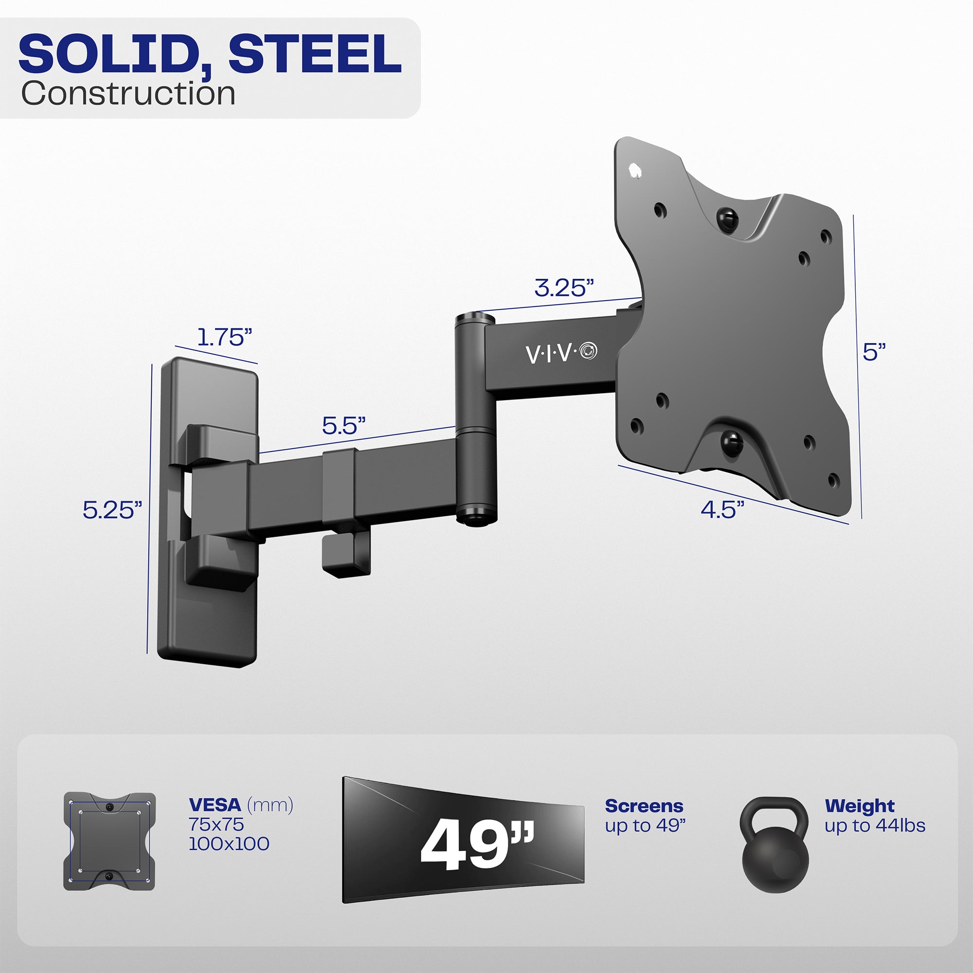 Wall Mount for Ultrawides up to 49"