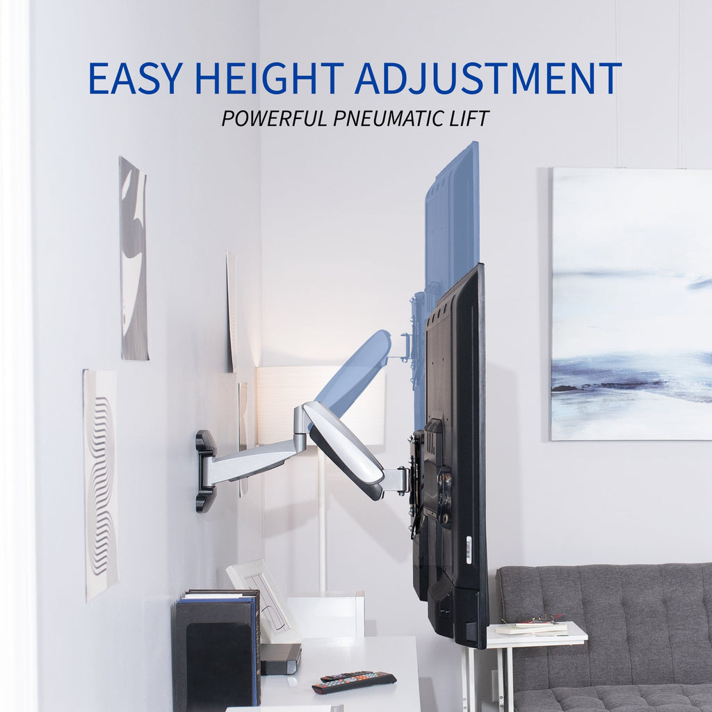Silver Pneumatic Arm Wall Mount for 40" to 70" TVs