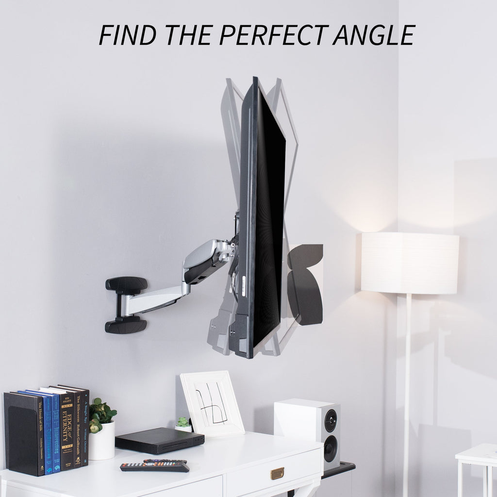 Silver Pneumatic Arm Wall Mount for 40" to 70" TVs