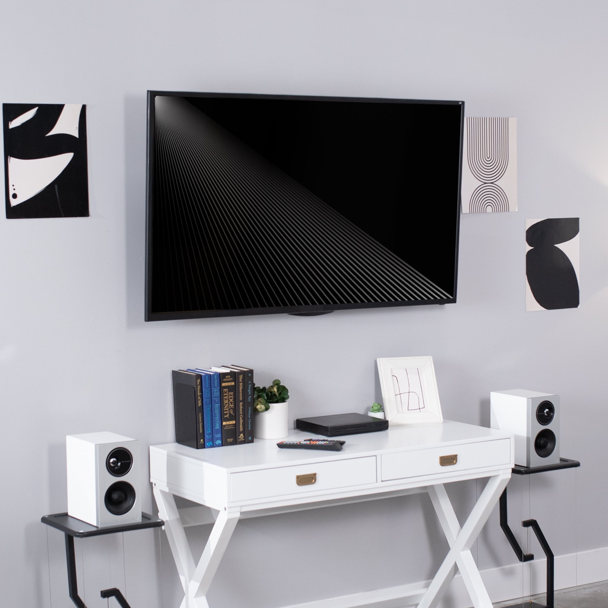 Silver Pneumatic Arm Wall Mount for 40" to 70" TVs