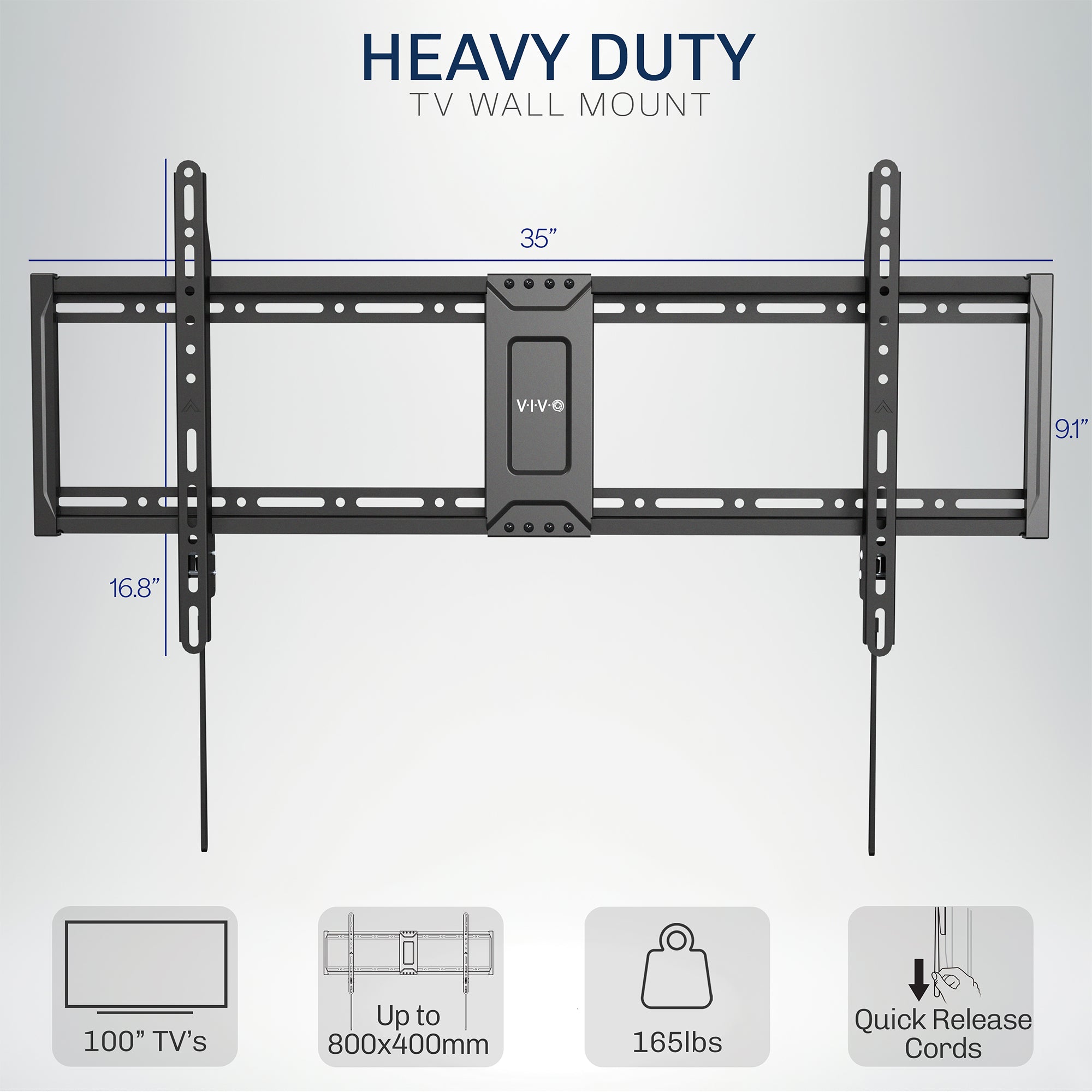 Extra Large Wall Mount for 43" to 100" TVs
