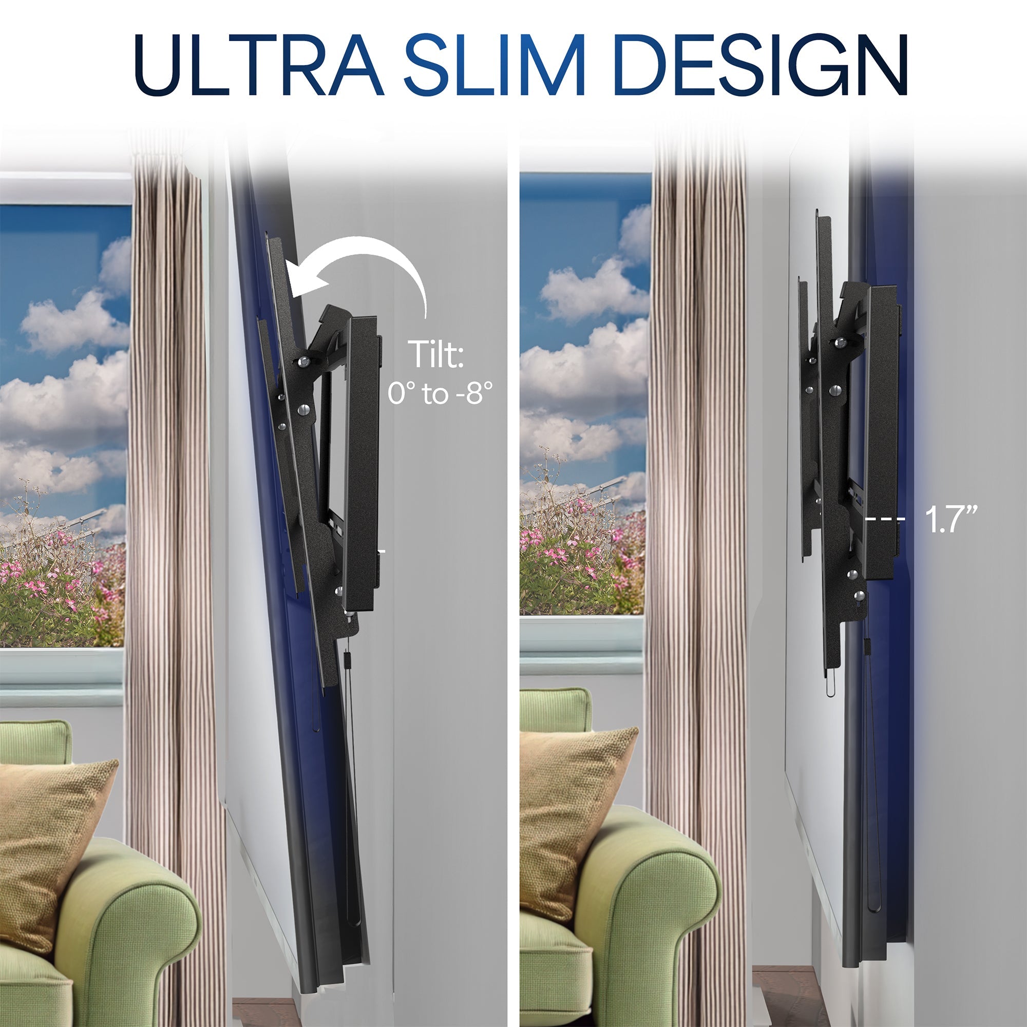 Extra Large Tilting Wall Mount for 43” to 100” TVs