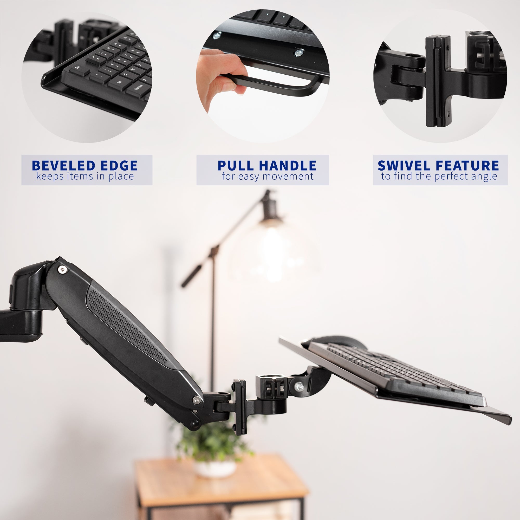 Single 13" to 27" Monitor Sit to Stand Wall Mount Workstation