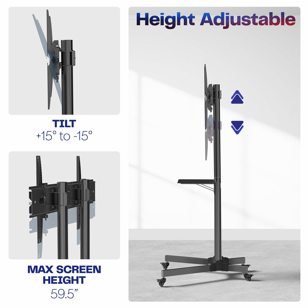 Mobile TV Cart for 32" to 83" Screens