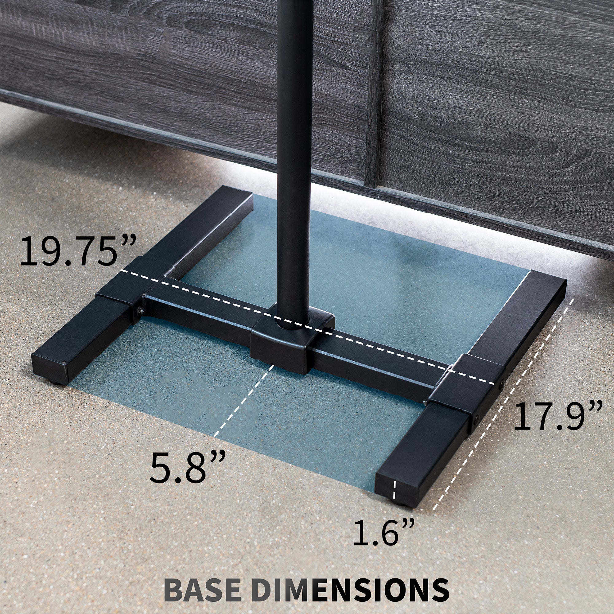 Height Adjustable TV Floor Stand - Up to 65" Screens
