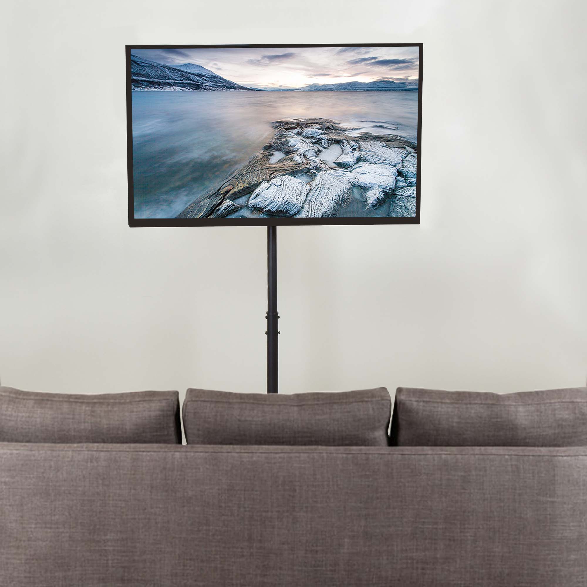Height Adjustable TV Floor Stand - Up to 65" Screens