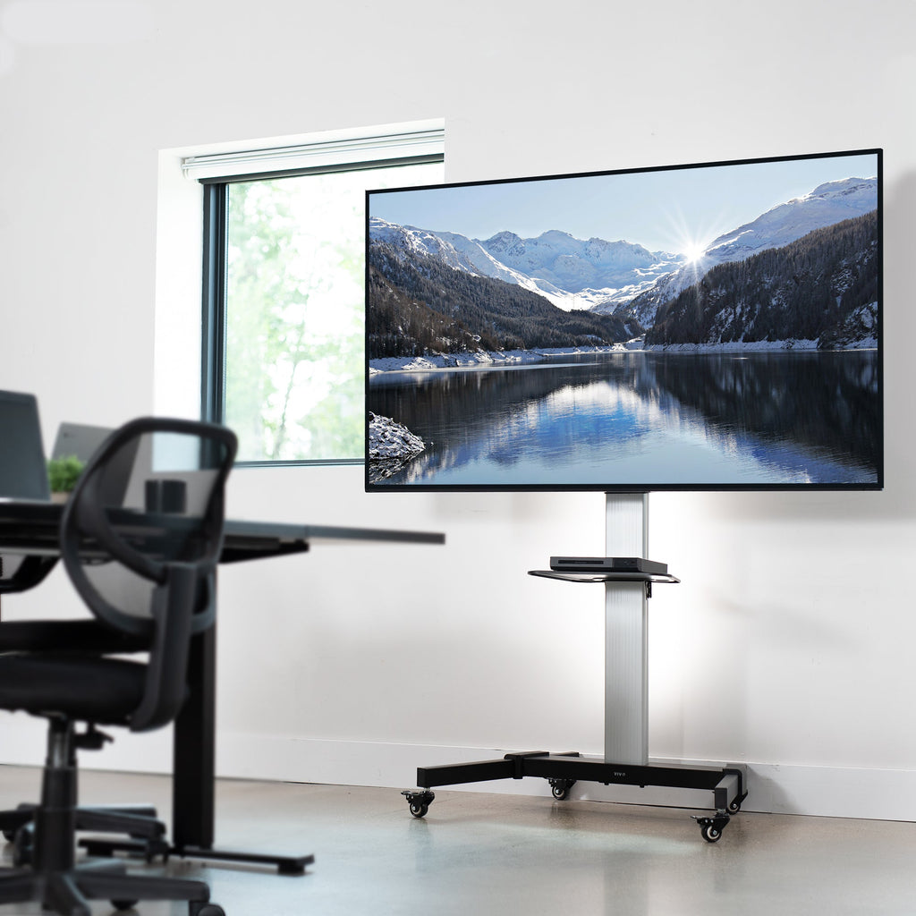Silver TV Cart for 32" to 83" Screens