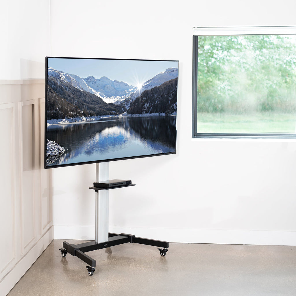 Silver TV Cart for 32" to 83" Screens