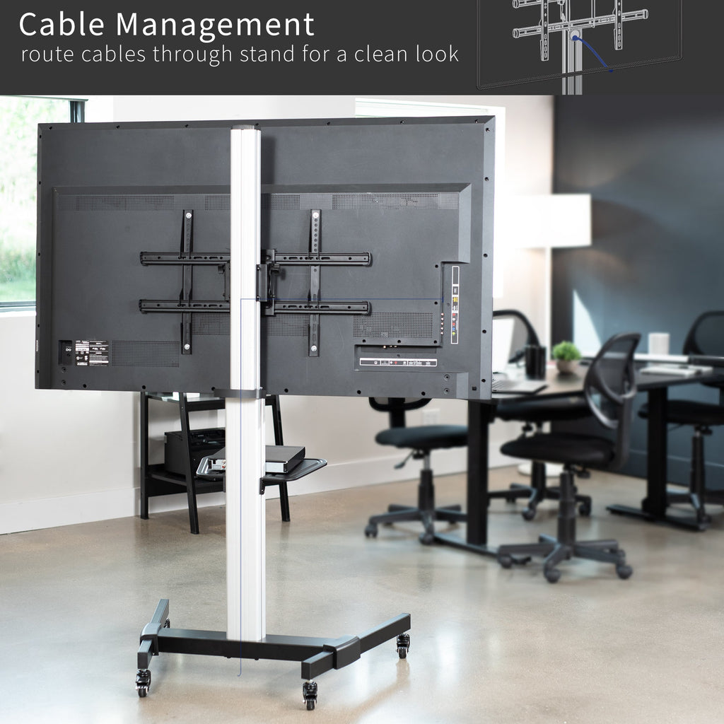 Silver TV Cart for 32" to 83" Screens