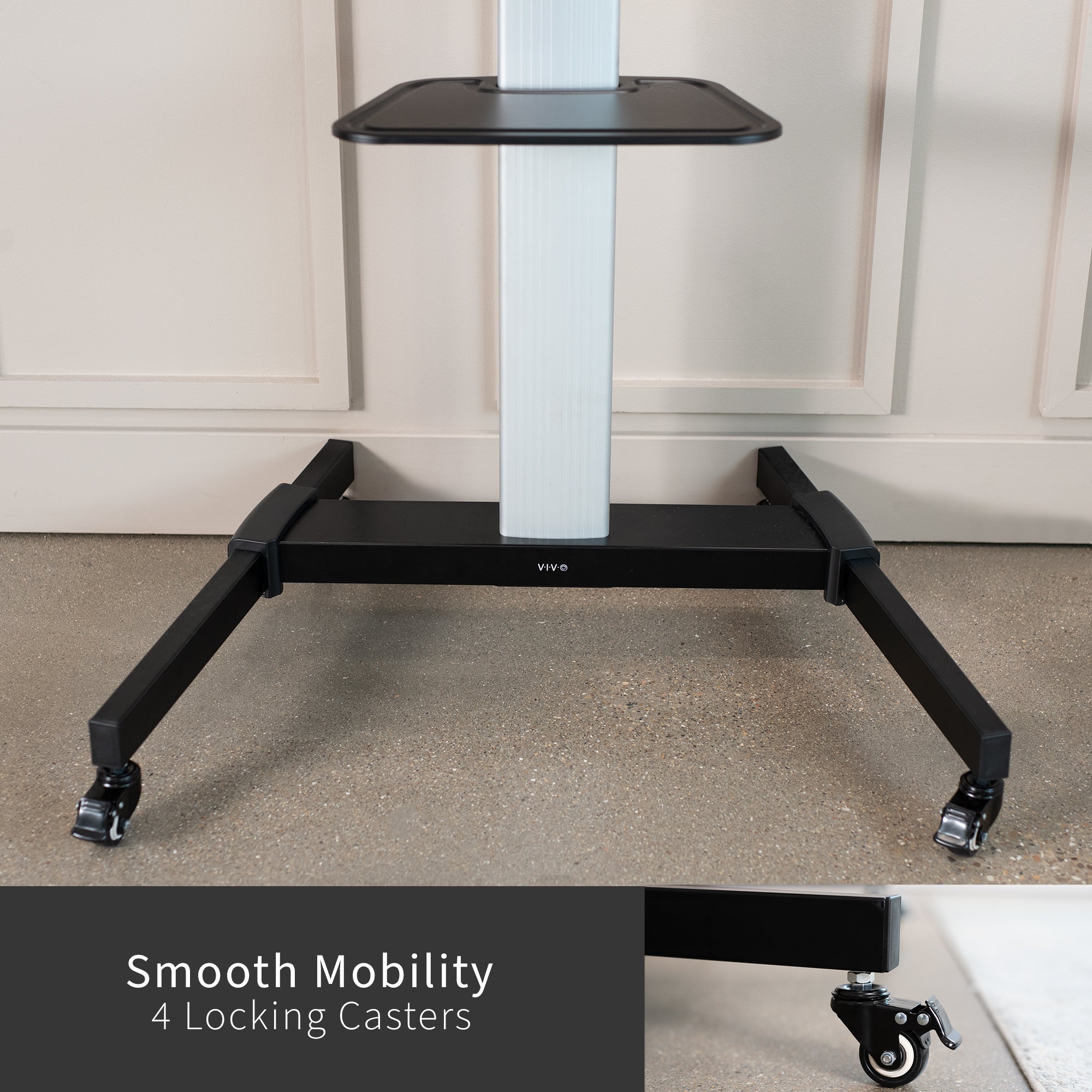 Silver TV Cart for 32" to 83" Screens