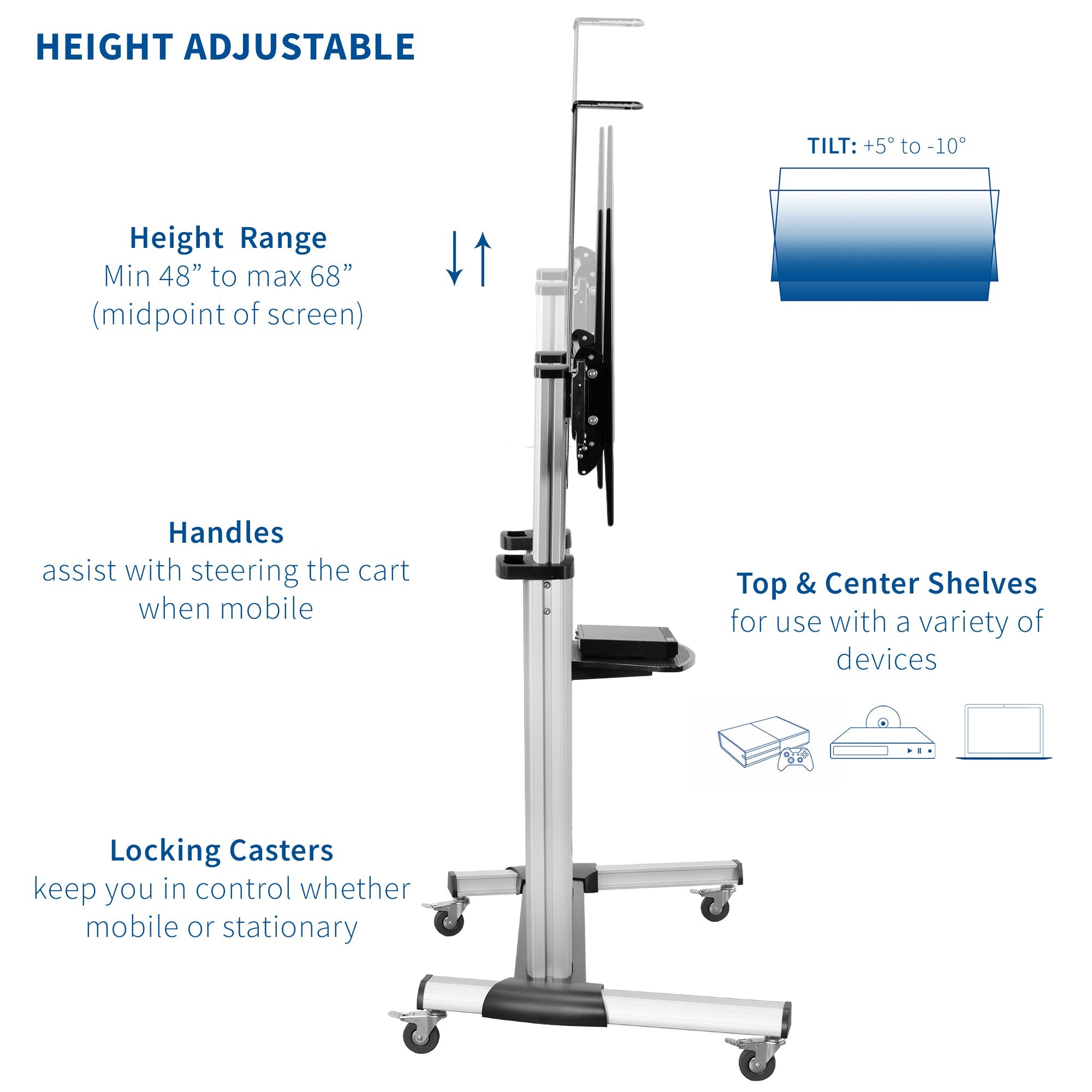 TV Cart for 32" to 100" Screens