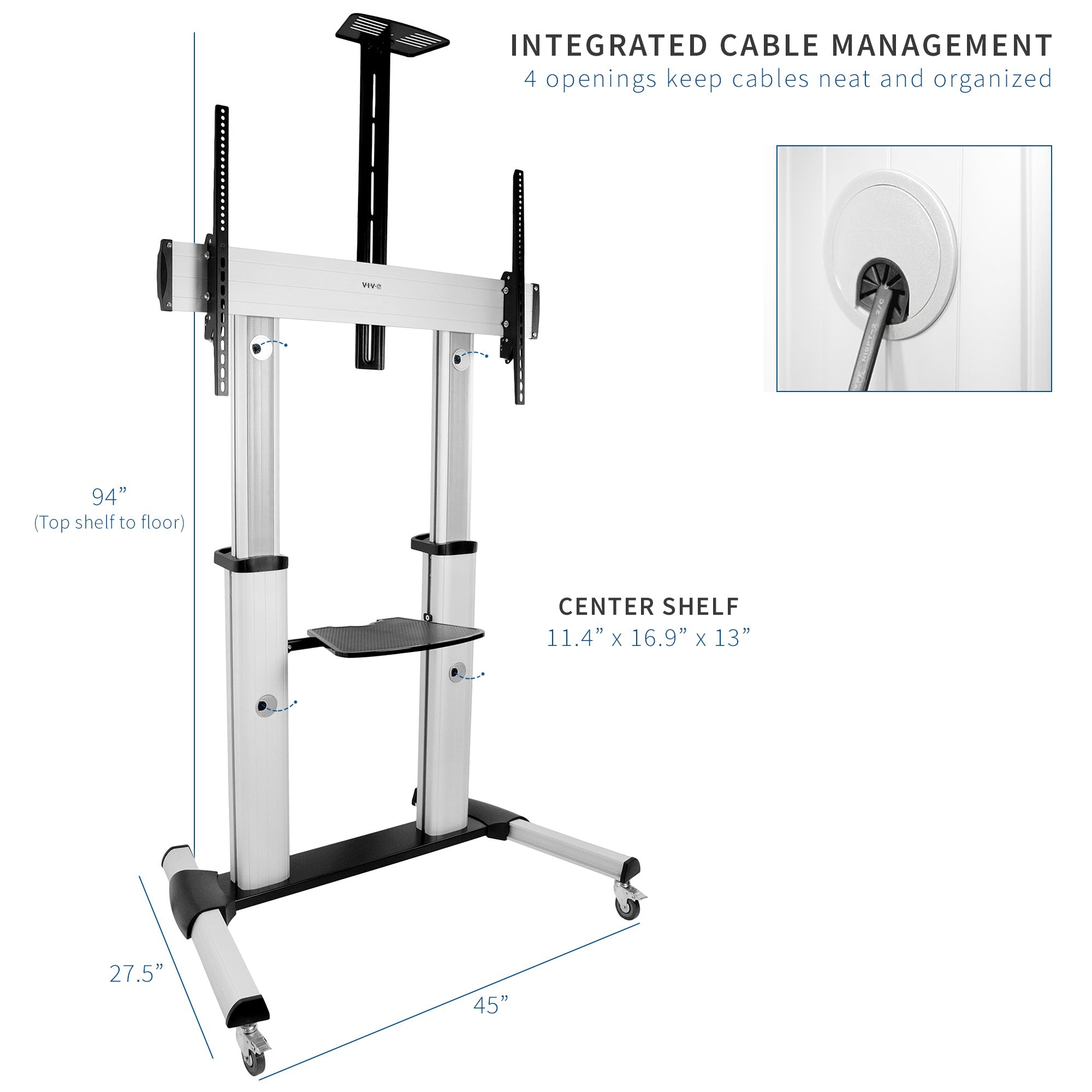 TV Cart for 32" to 100" Screens