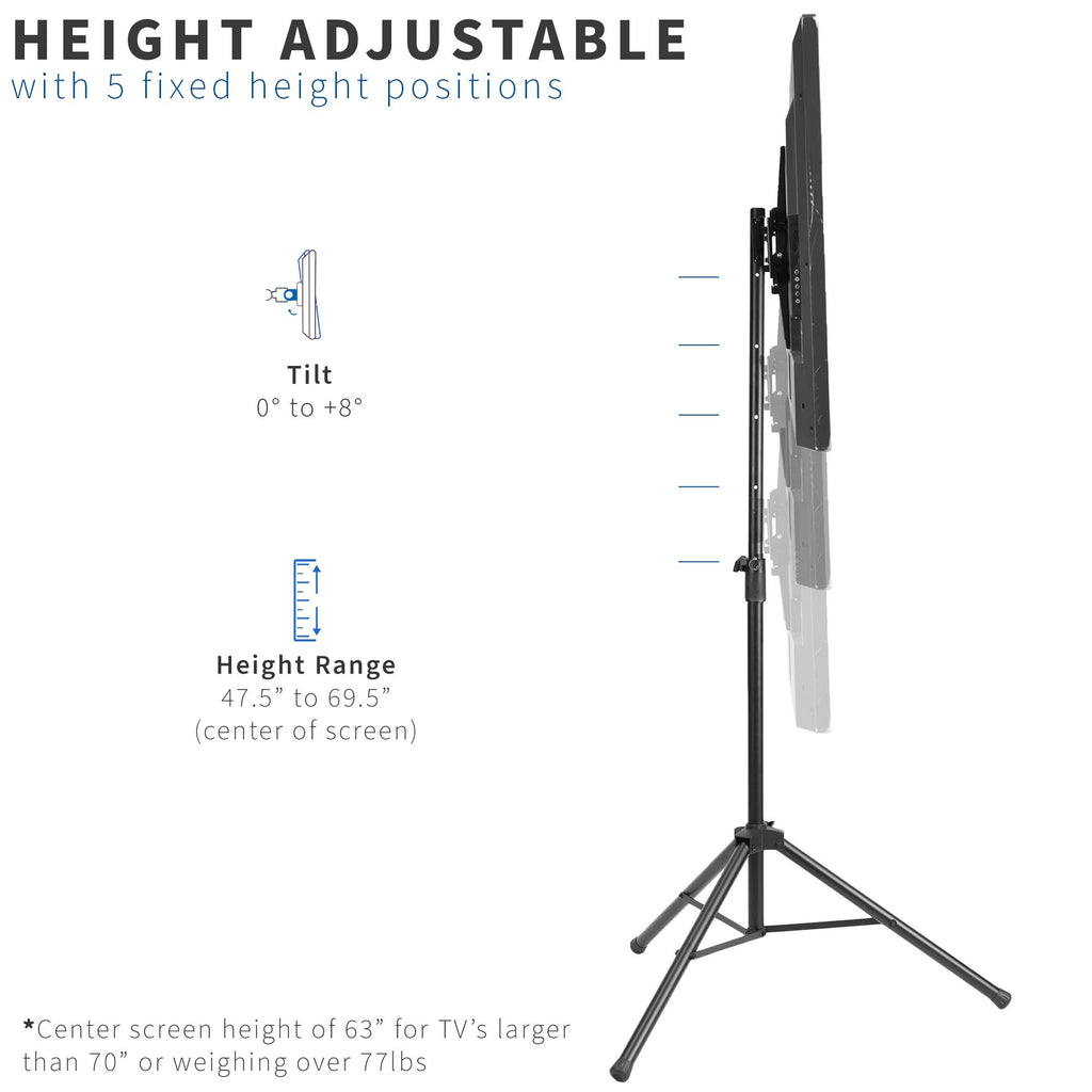 Portable Tripod TV Stand 35" to 75"