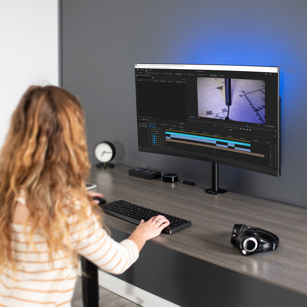 Single Monitor Desk Mount - Up to 38" Screens