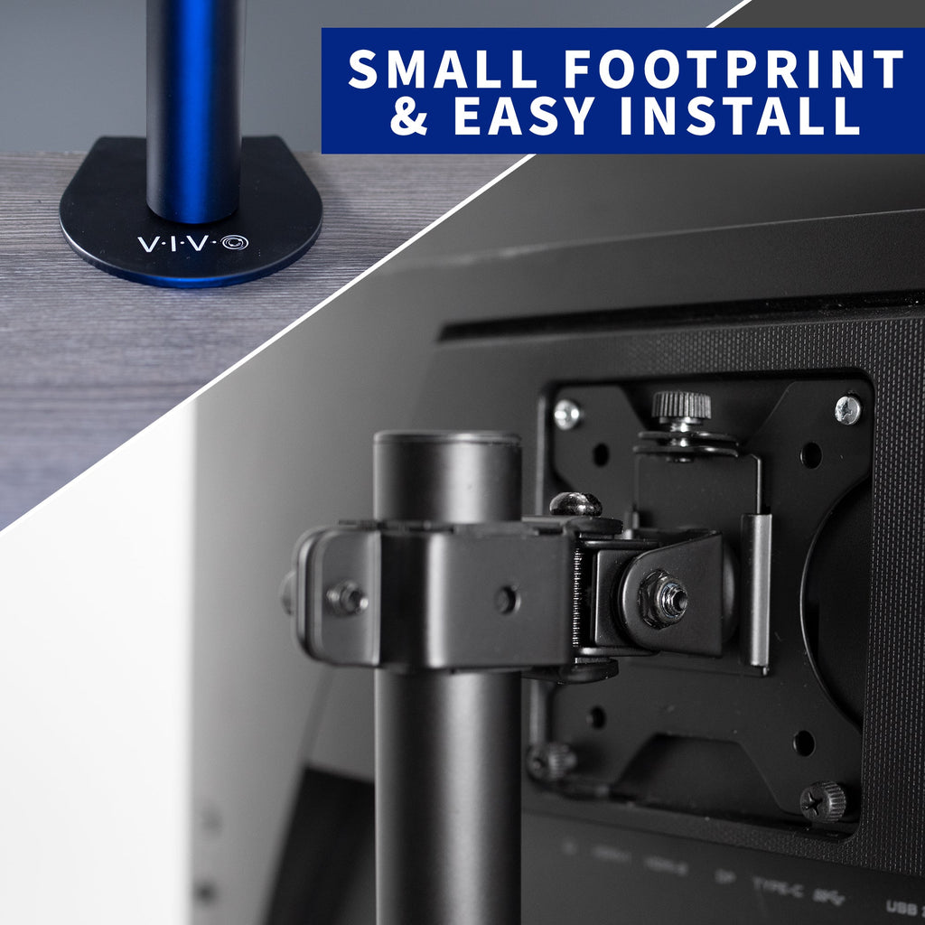 Single Monitor Desk Mount - Up to 38" Screens