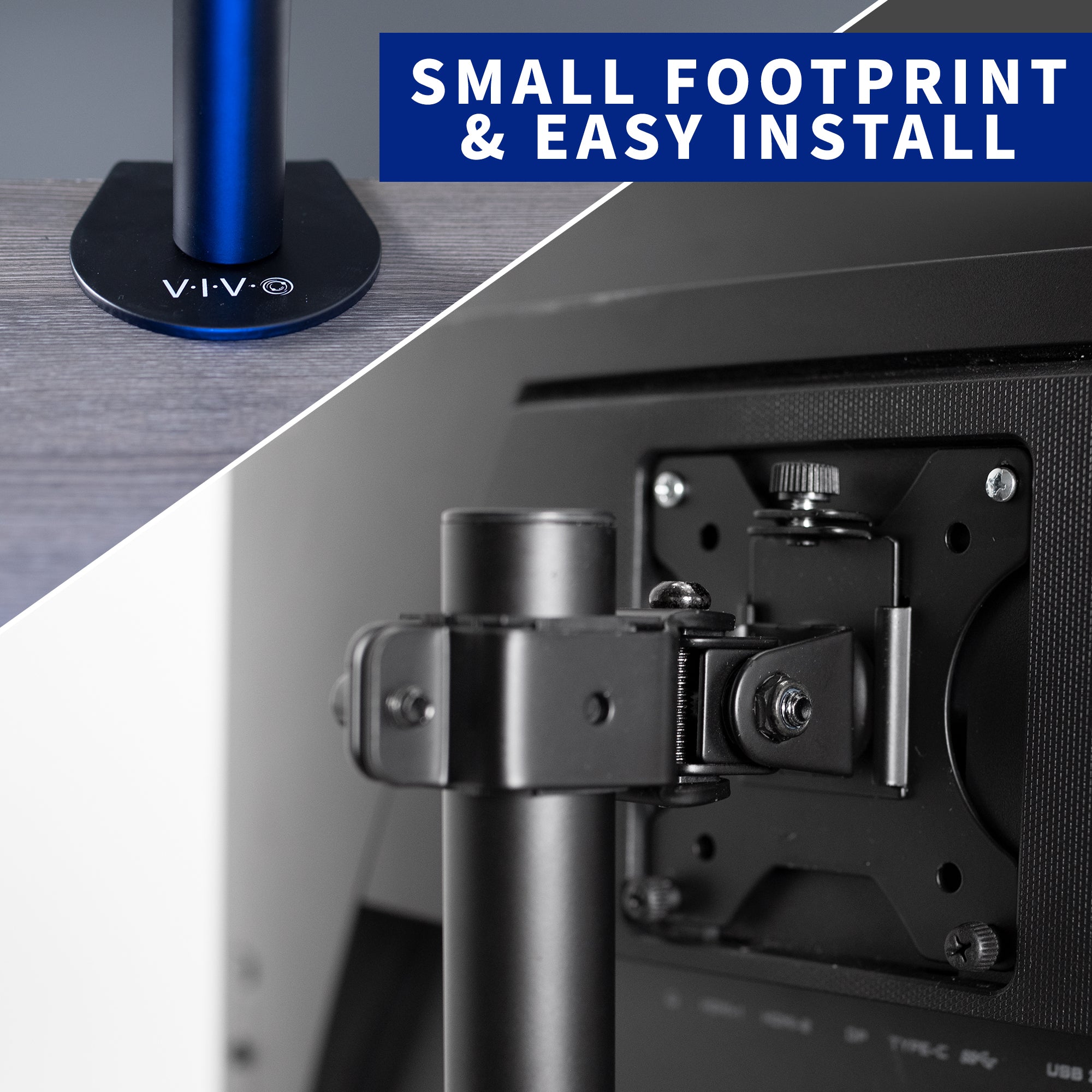 Single Monitor Desk Mount - Up to 38" Screens