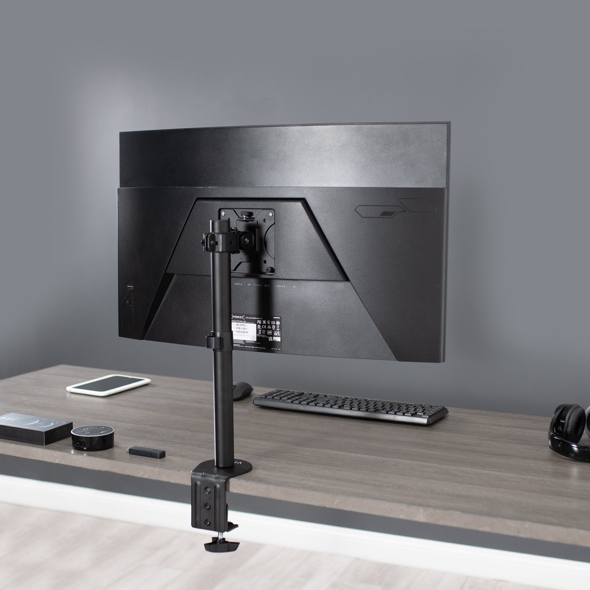 Single Monitor Desk Mount - Up to 38" Screens
