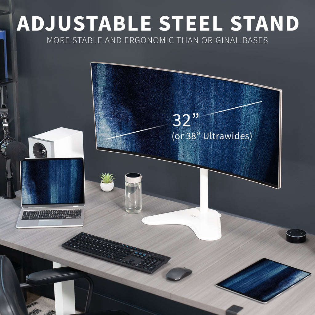 Single Monitor Desk Stand - Up to 38" Screens
