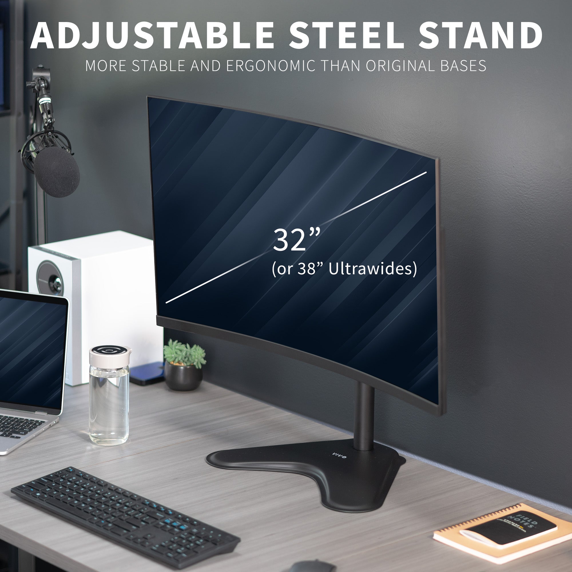 Single Monitor Desk Stand - Up to 38" Screens