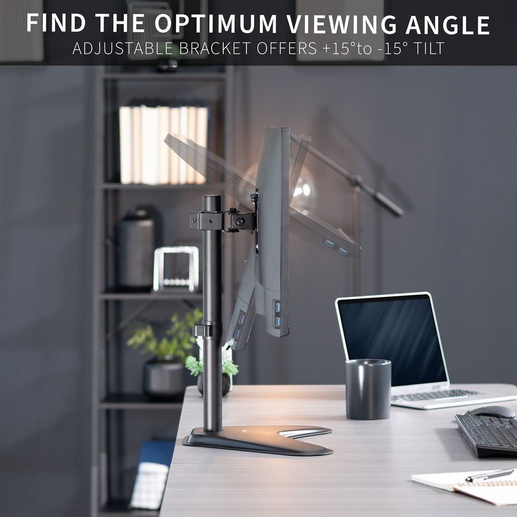Single Monitor Desk Stand - Up to 38" Screens