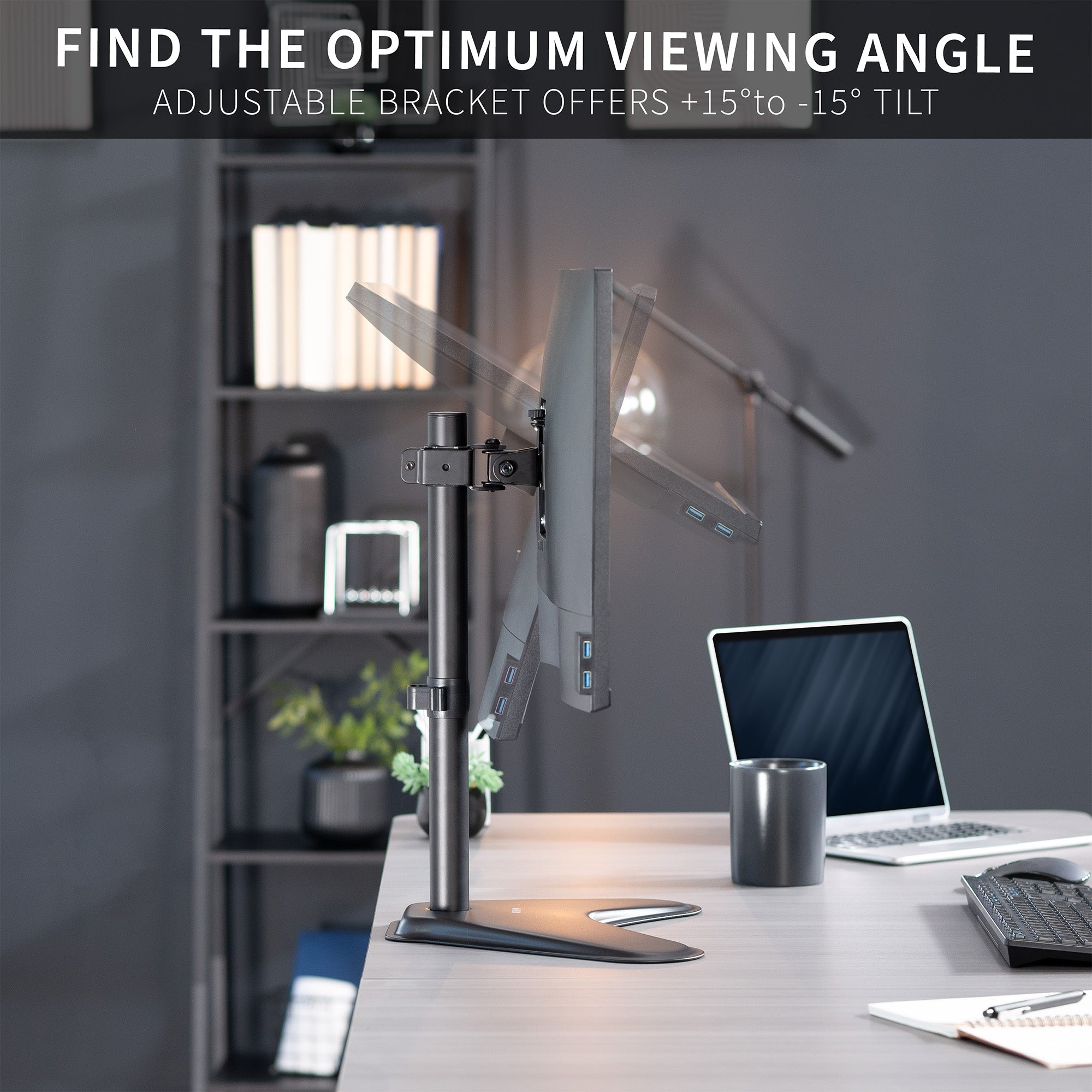 Single Monitor Desk Stand - Up to 38" Screens
