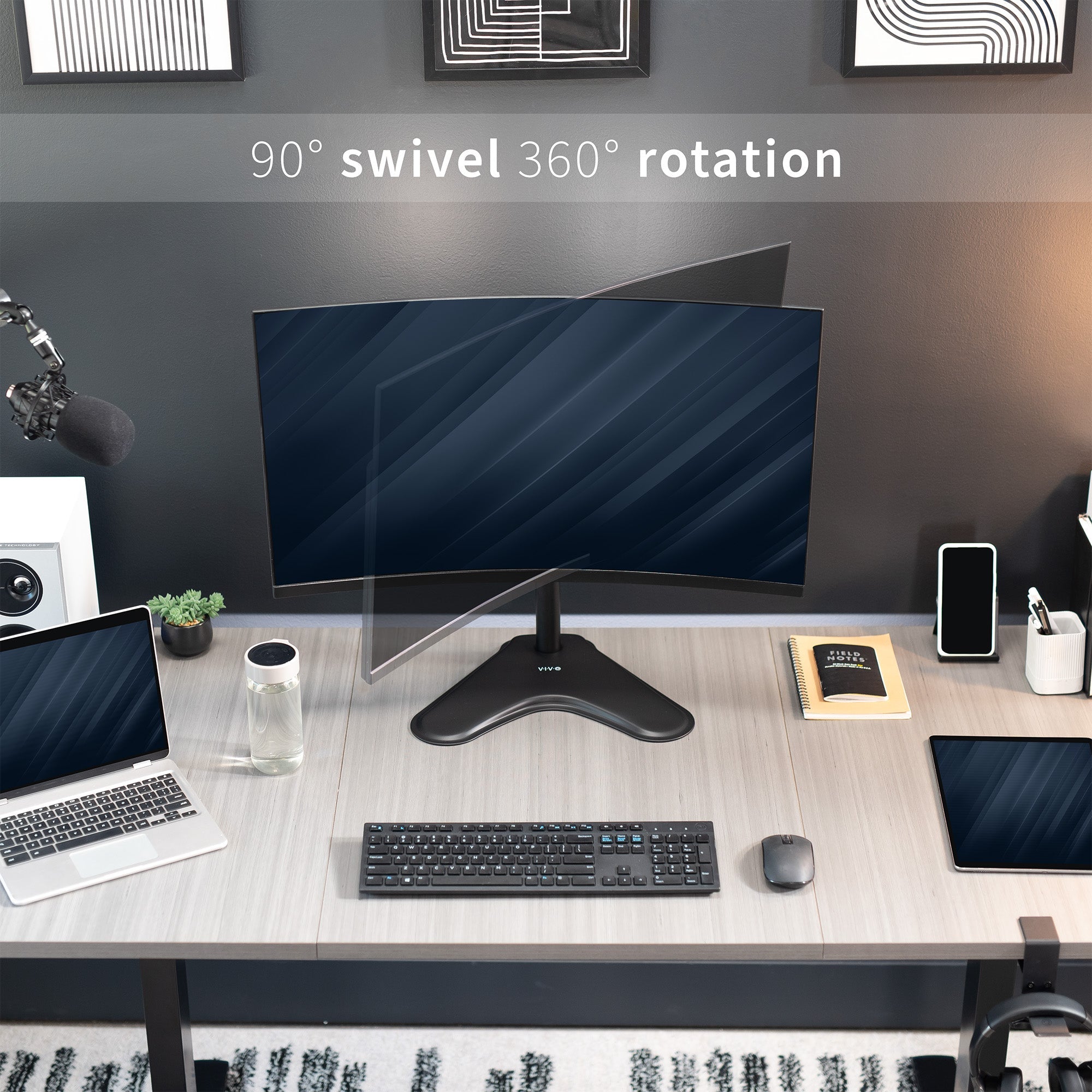 Single Monitor Desk Stand - Up to 38" Screens