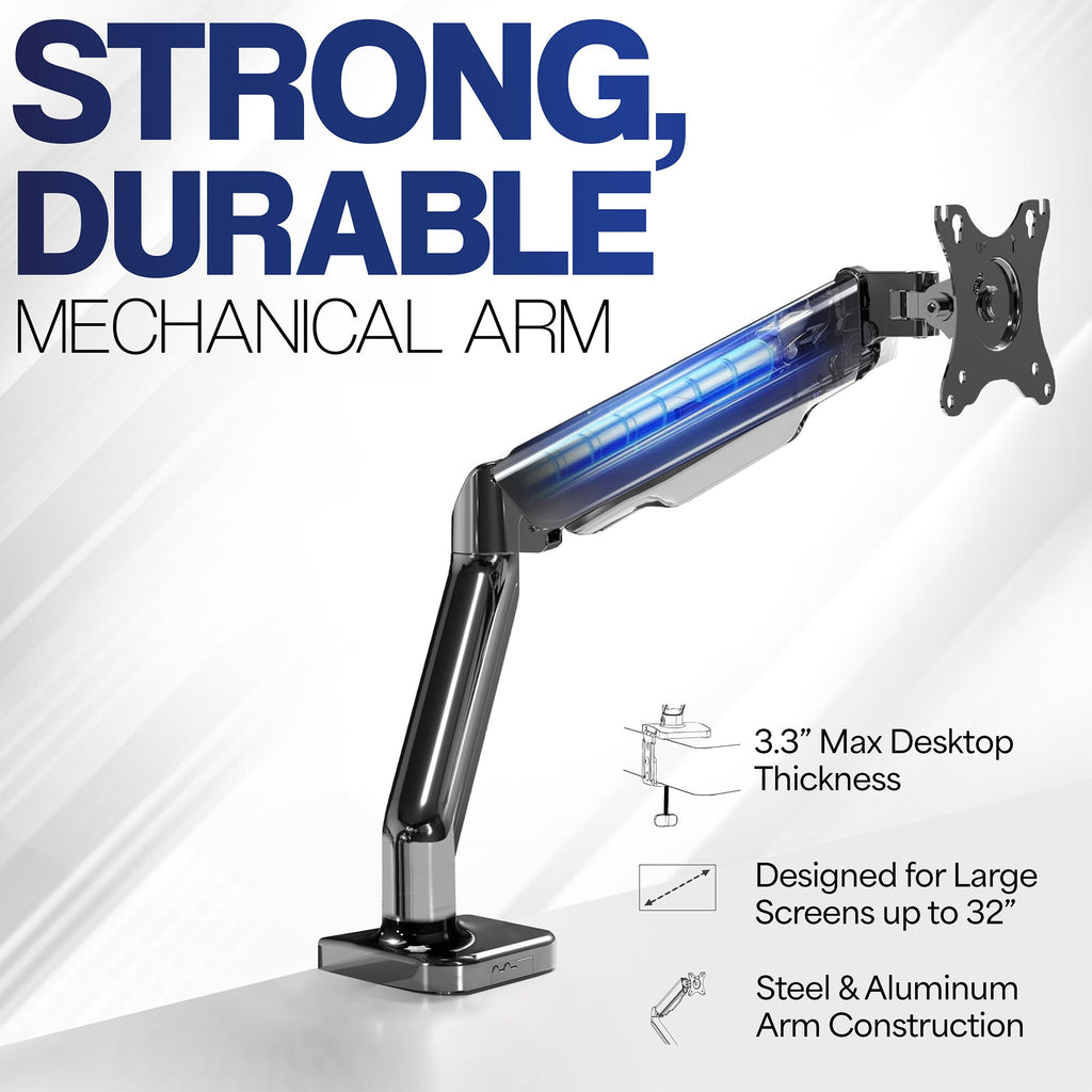 Mechanical Arm Single 17" to 32" Monitor Desk Mount
