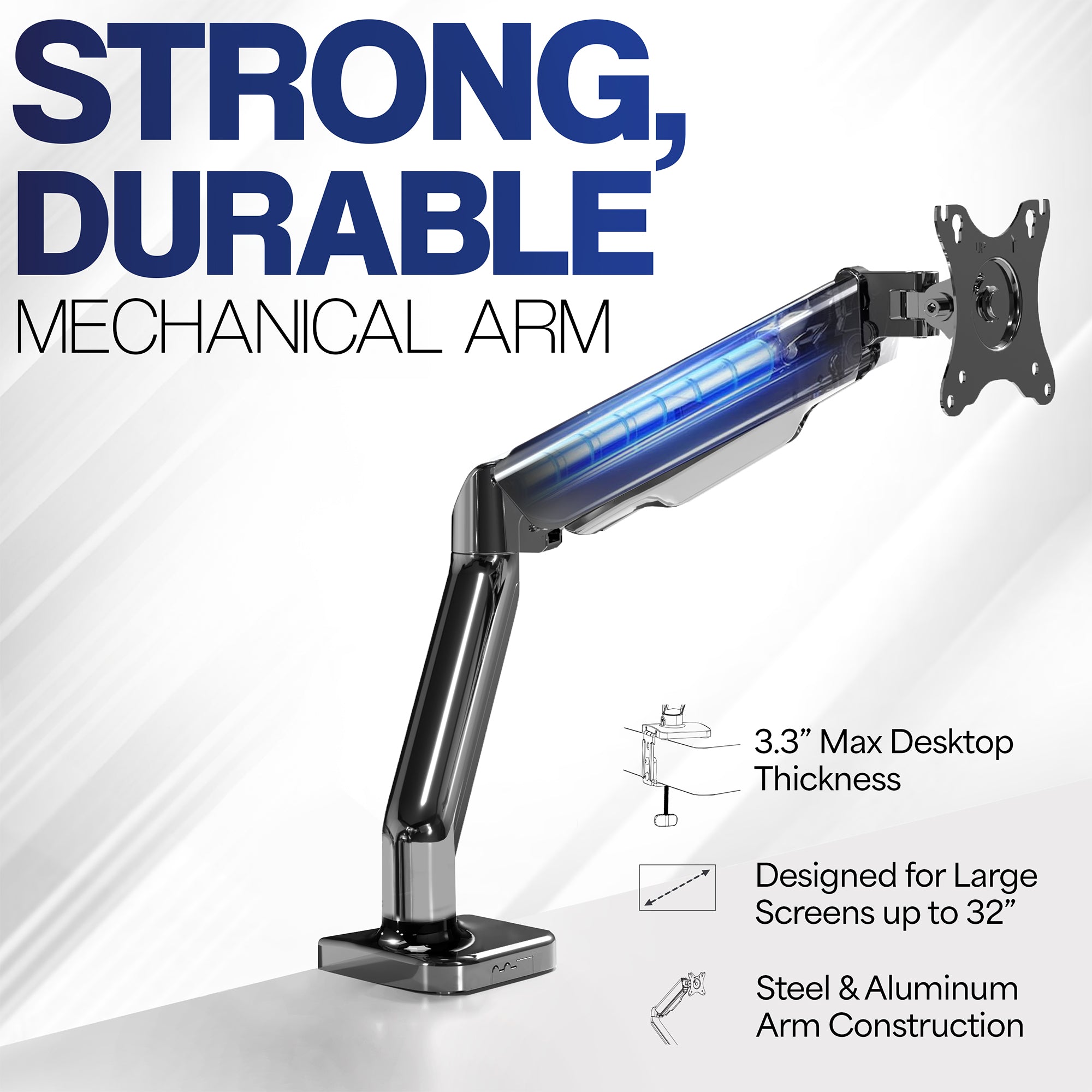Mechanical Arm Single 17" to 32" Monitor Desk Mount