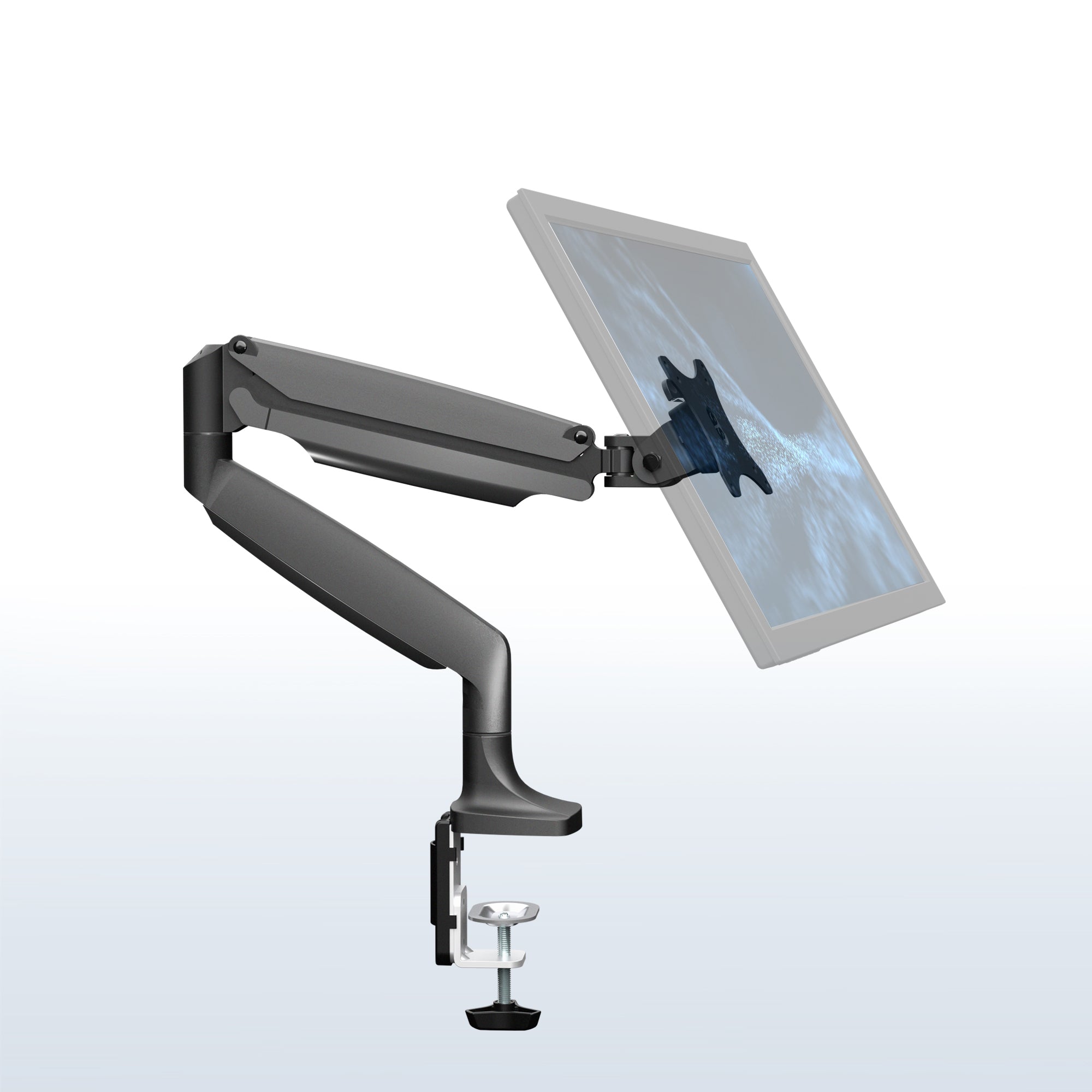 Pneumatic Arm Single 13” to 32" Monitor Desk Mount