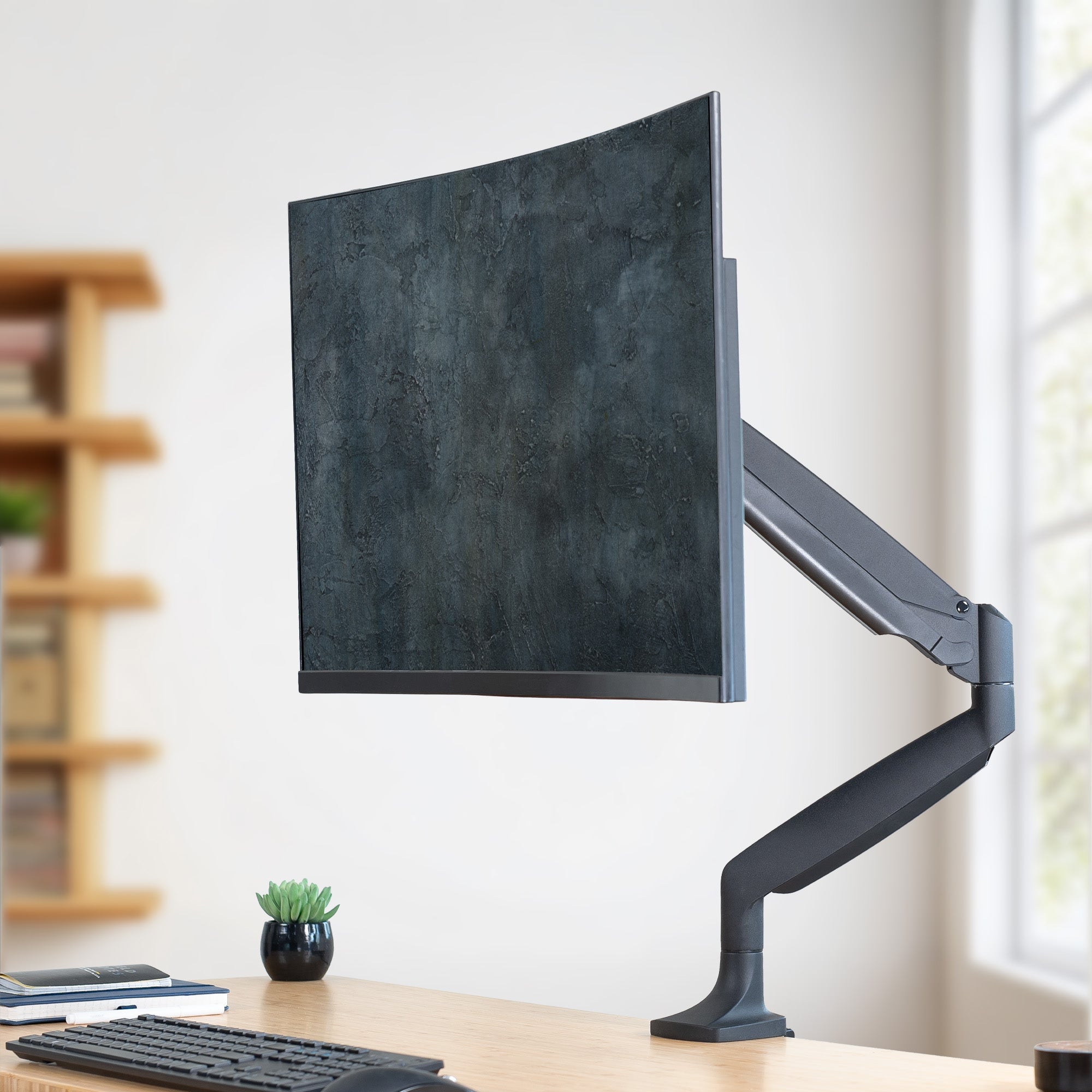 Pneumatic Arm Single 13” to 32" Monitor Desk Mount