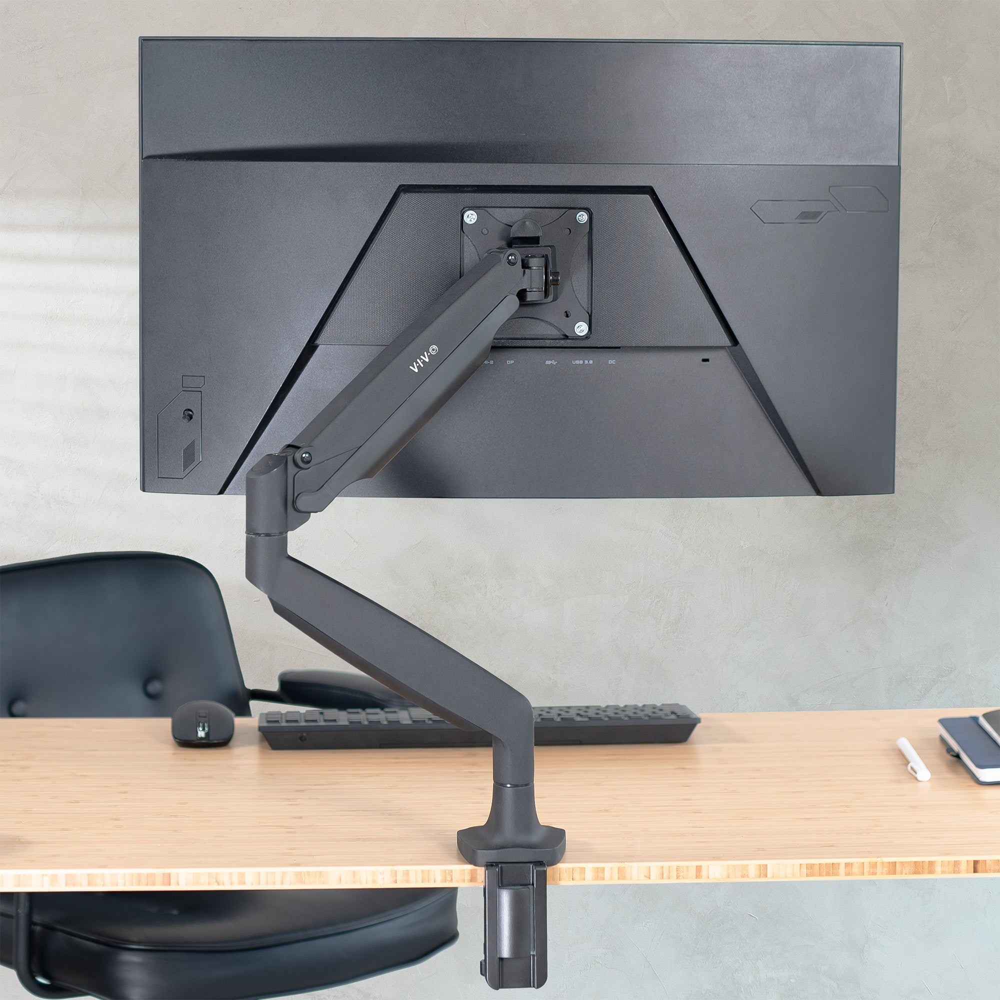Pneumatic Arm Single 13” to 32" Monitor Desk Mount
