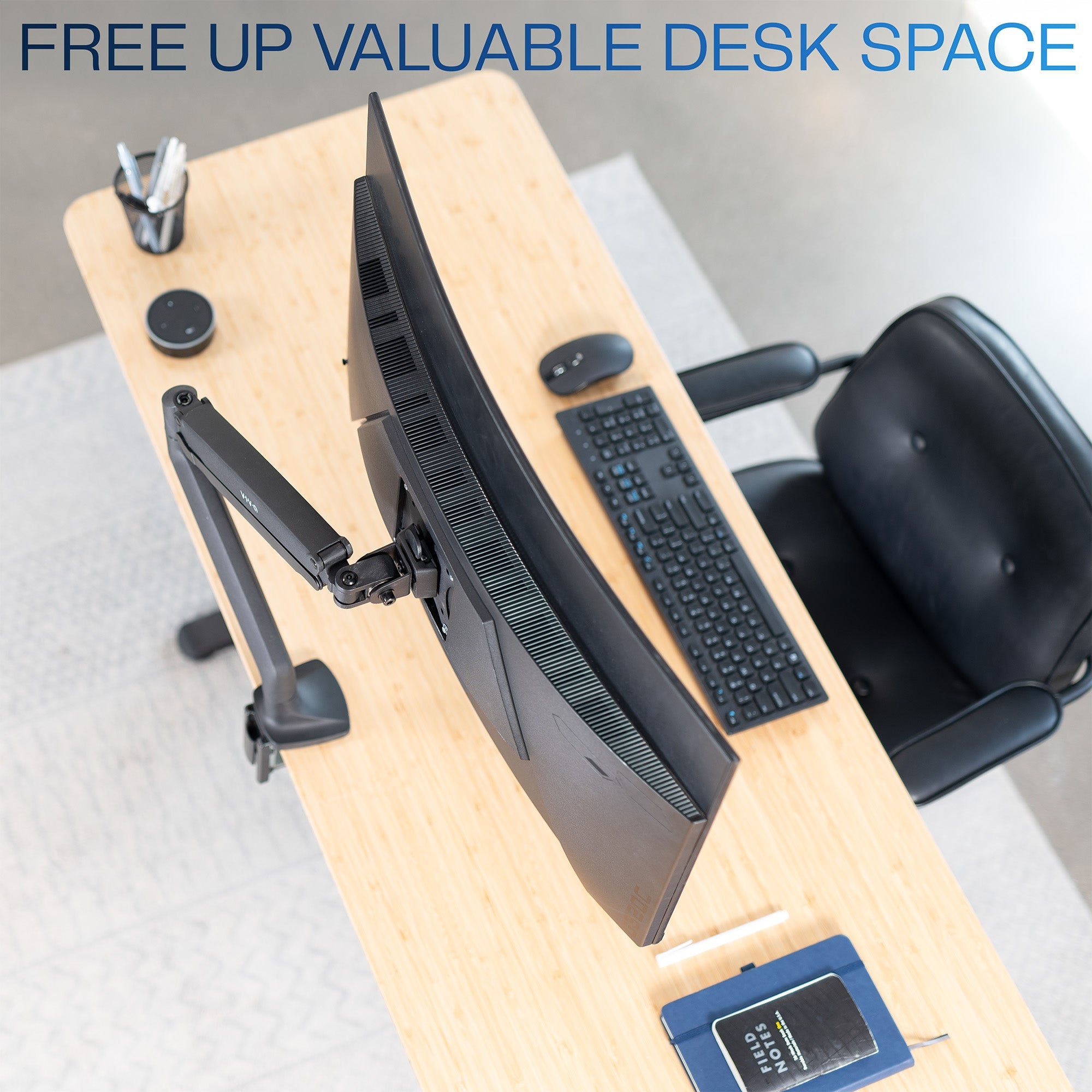 Pneumatic Arm Single 13” to 32" Monitor Desk Mount