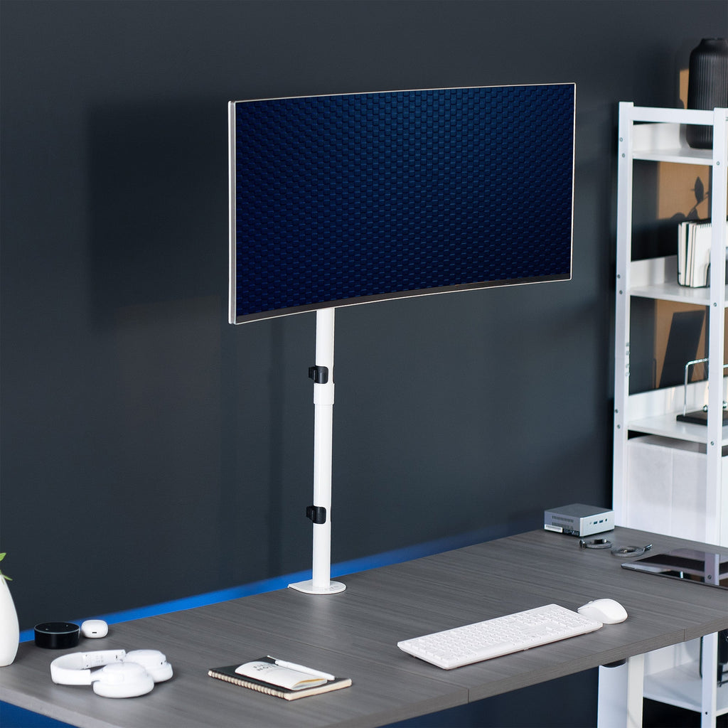 Single Monitor Extra Tall Desk Mount - Up to 38" Screens