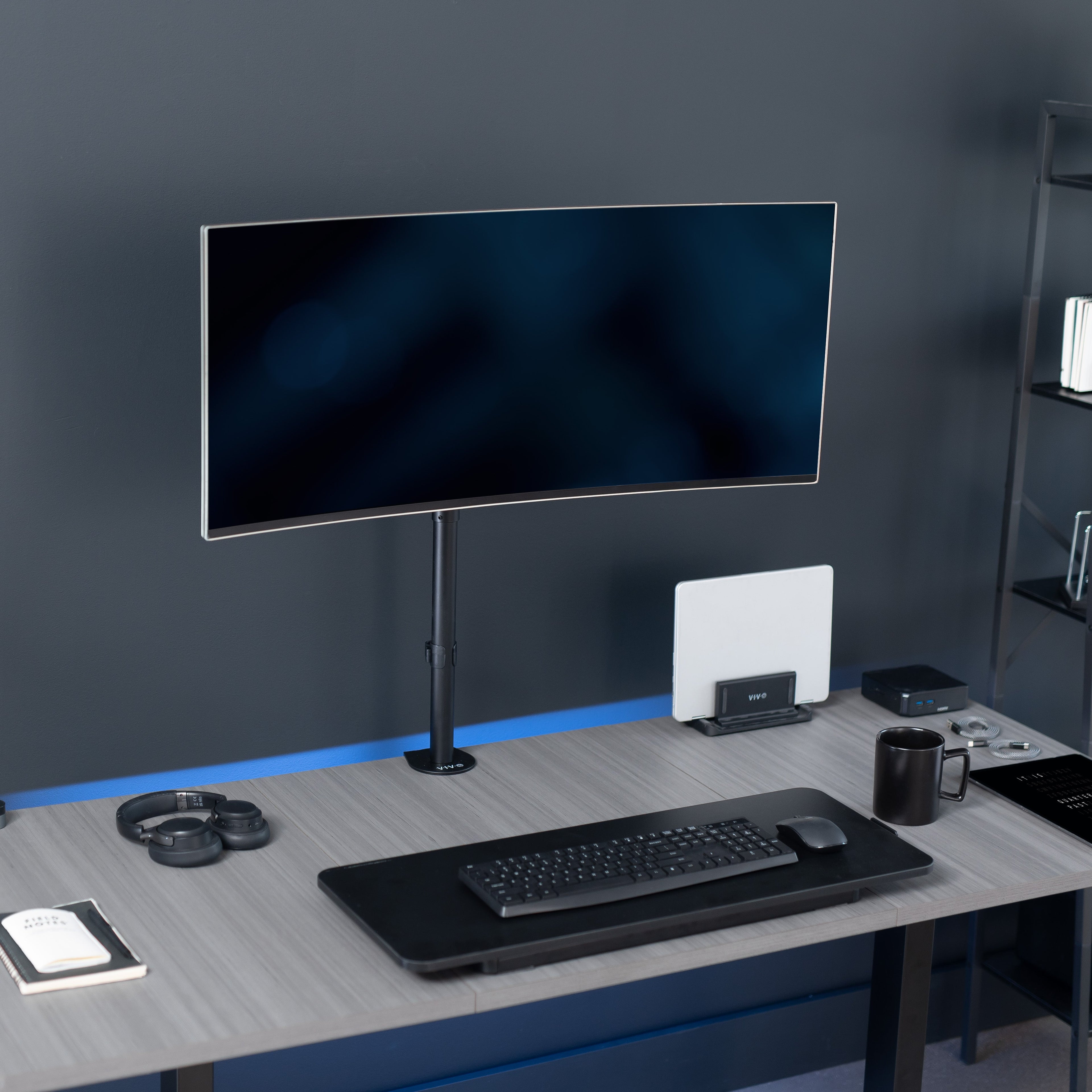 Single Monitor Extra Tall Desk Mount - Up to 38" Screens
