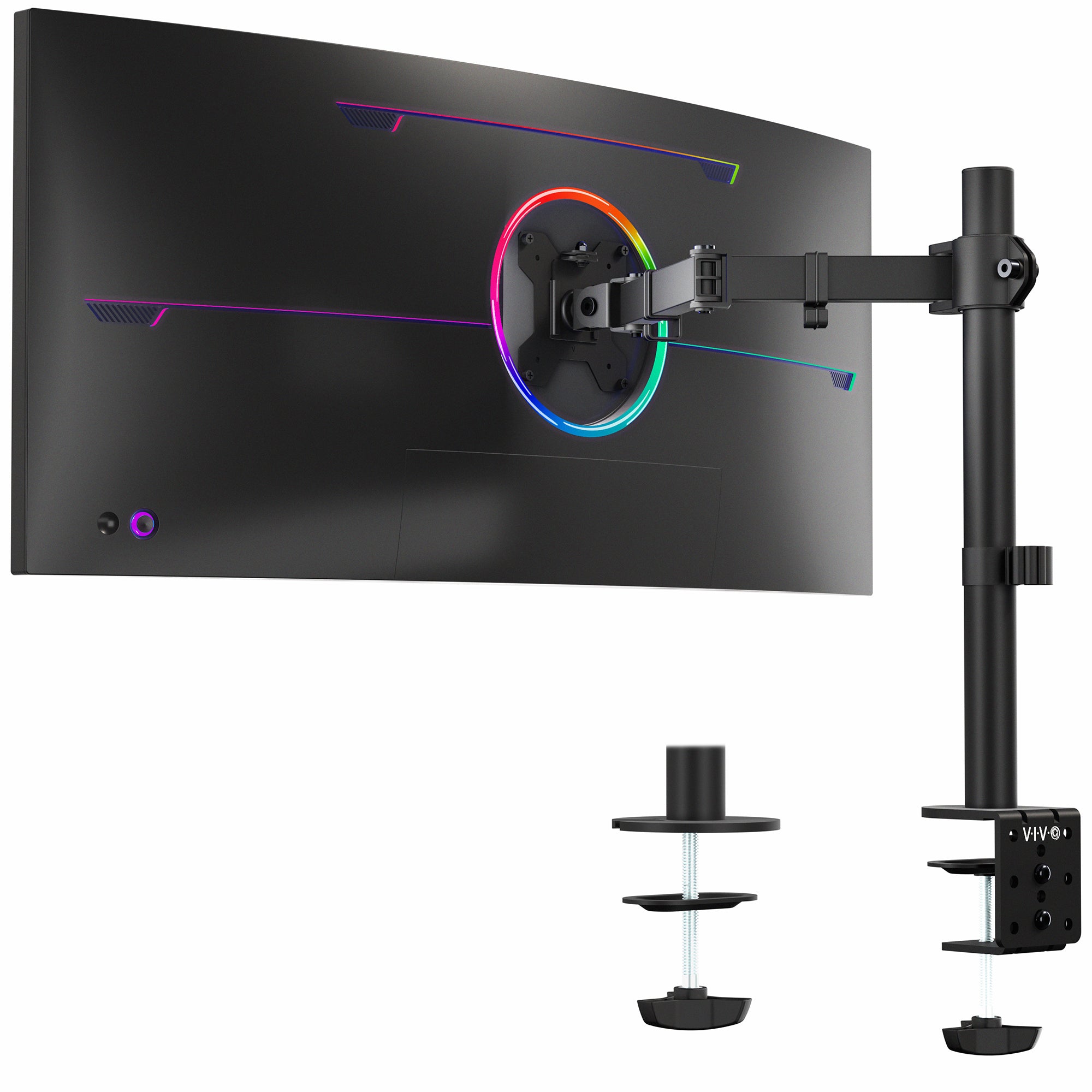 Single Monitor Desk Mount - Up to 38" Screens