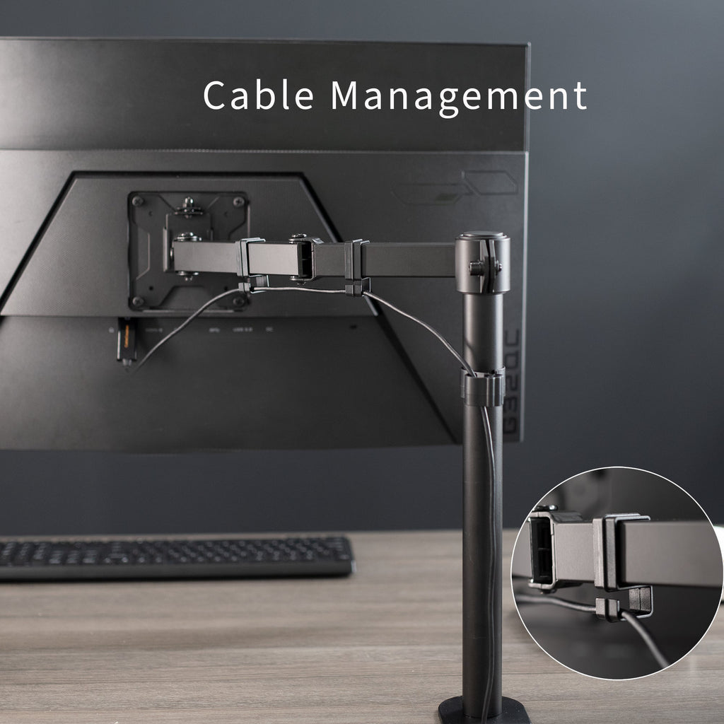 Single Monitor Desk Mount - Up to 38" Screens