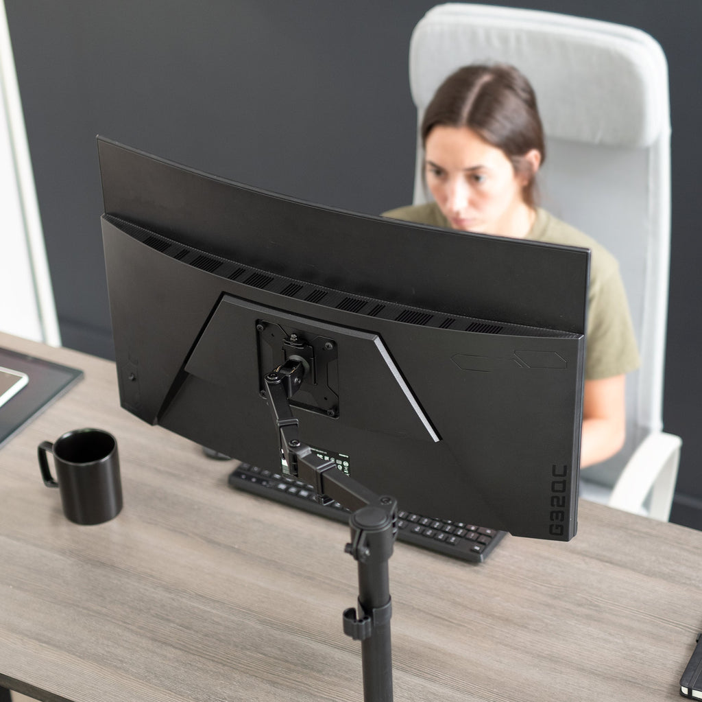 Single Monitor Desk Mount - Up to 38" Screens