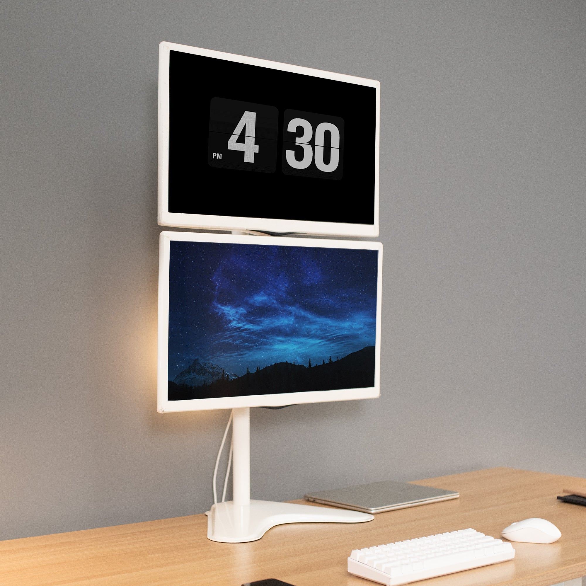 Dual Vertical 13" to 34" Monitor Desk Stand