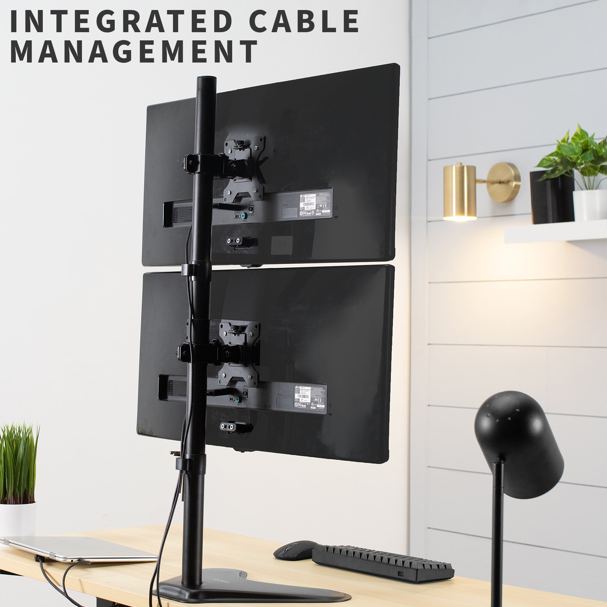 Dual Vertical 13" to 34" Monitor Desk Stand