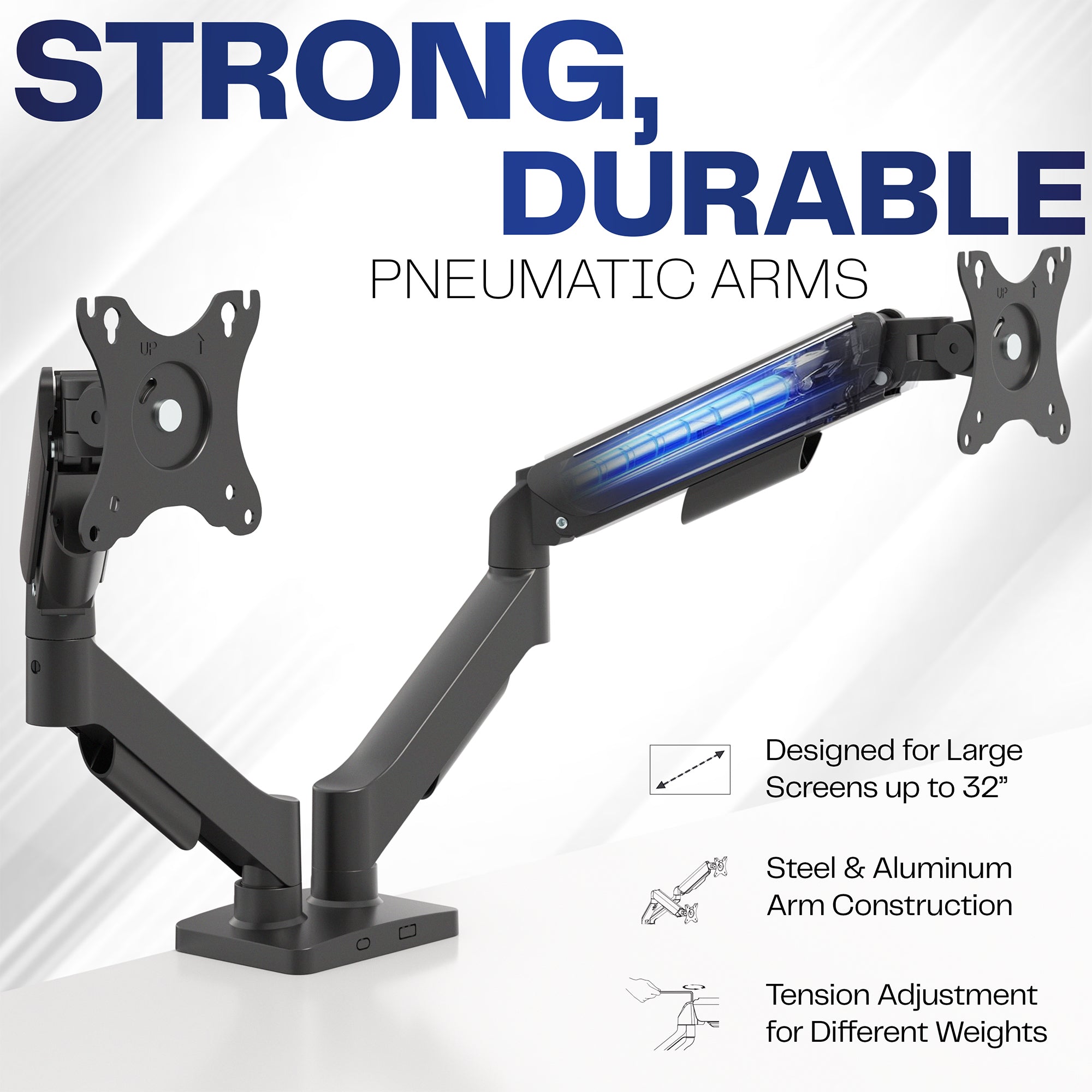 Mechanical Arm Dual 17" to 32" Monitor Desk Mount