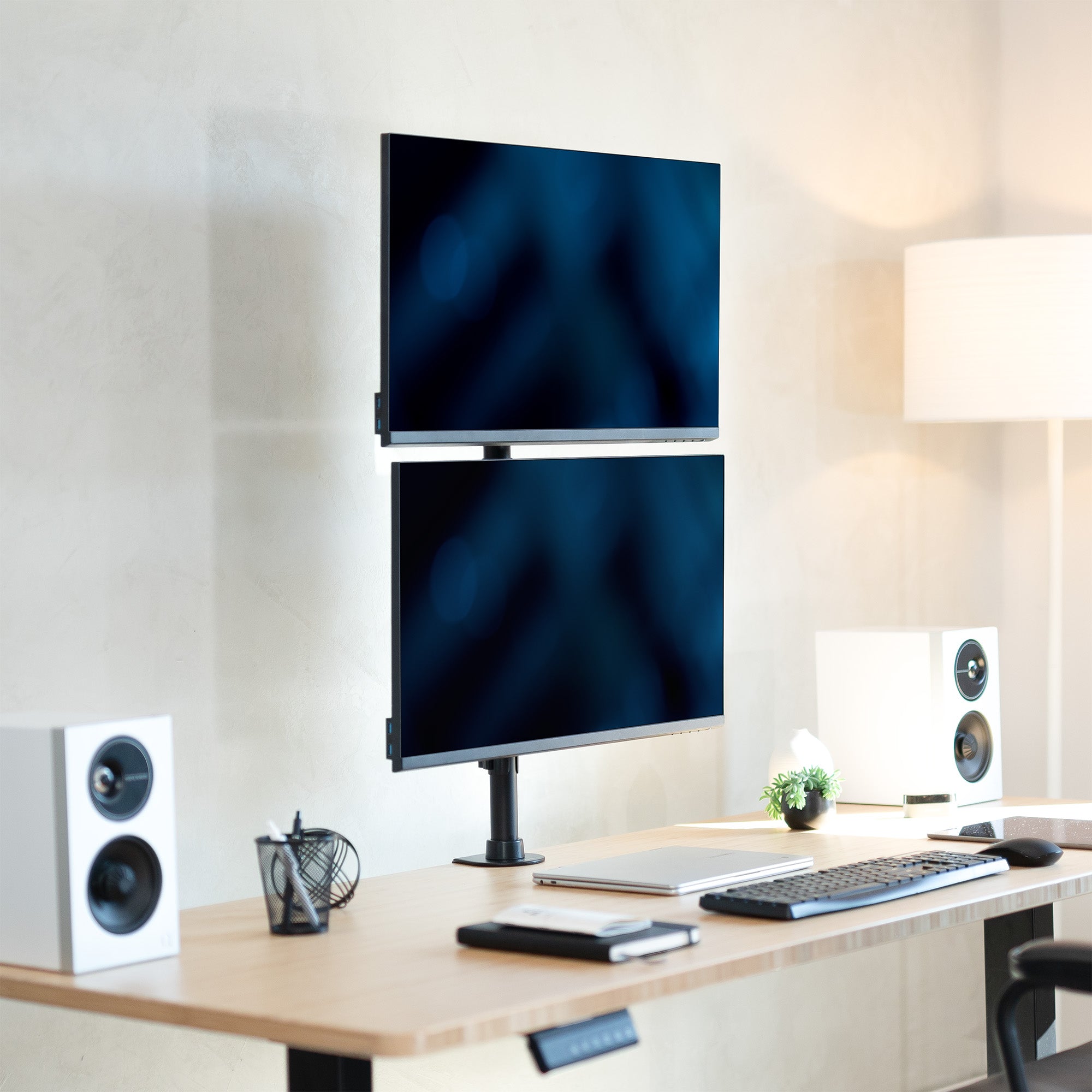 Vertical Dual 13” to 34" Monitor Desk Mount