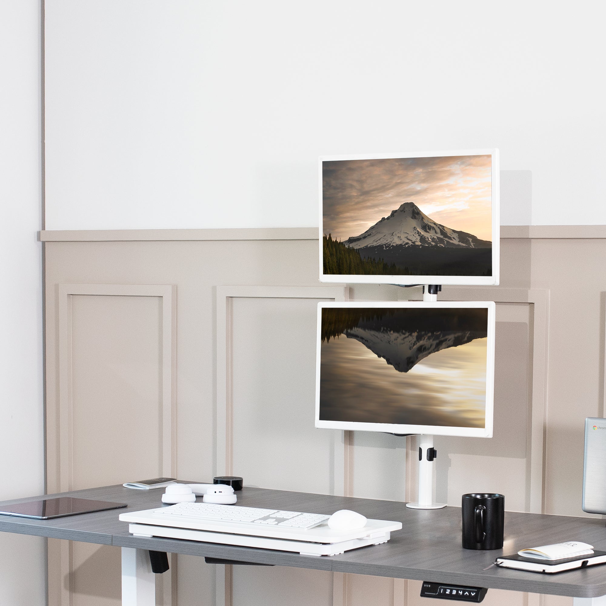 Dual Monitor Desk Mount - Up to 34" Screens