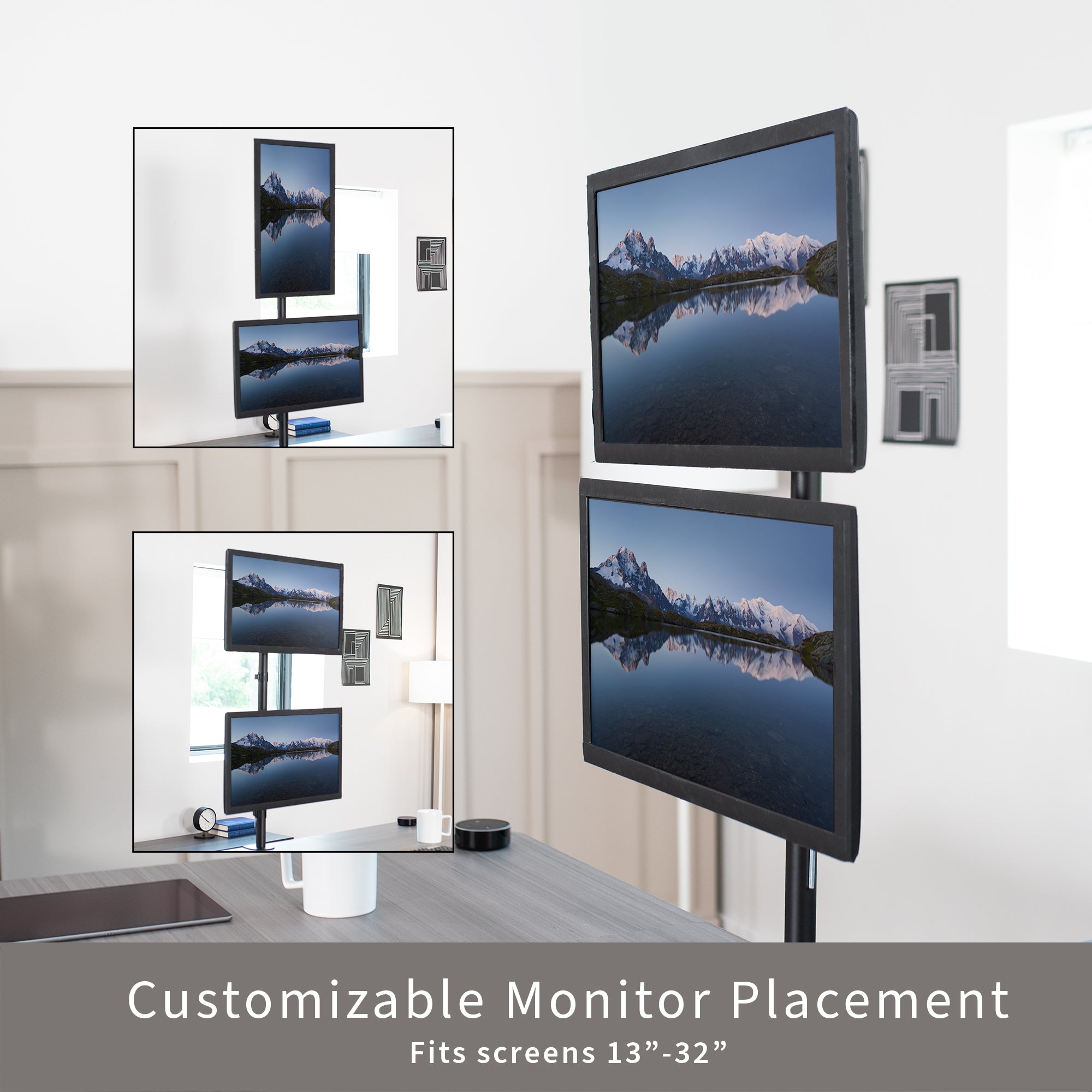 Dual Monitor Desk Mount - Up to 34" Screens