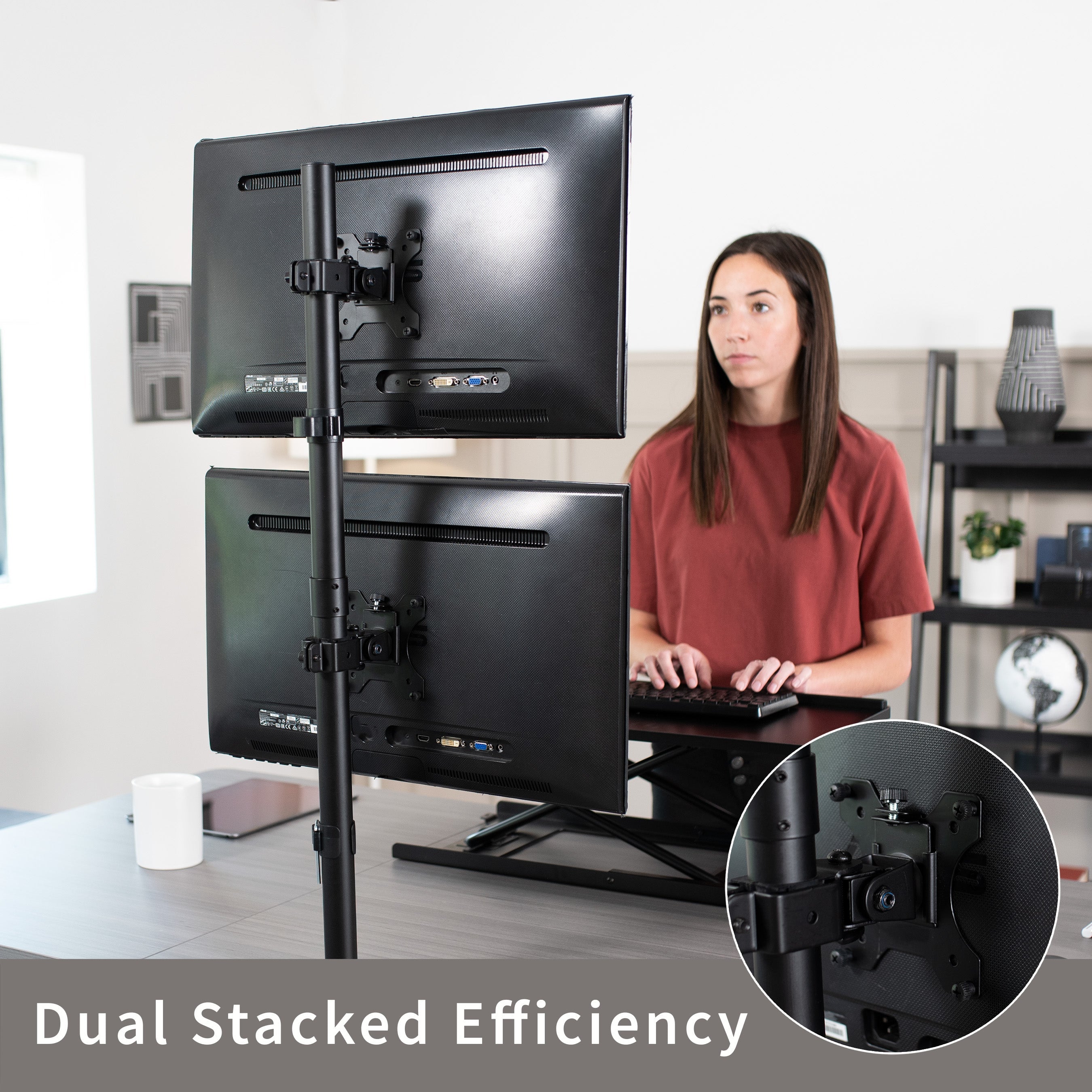 Dual Monitor Desk Mount - Up to 34" Screens