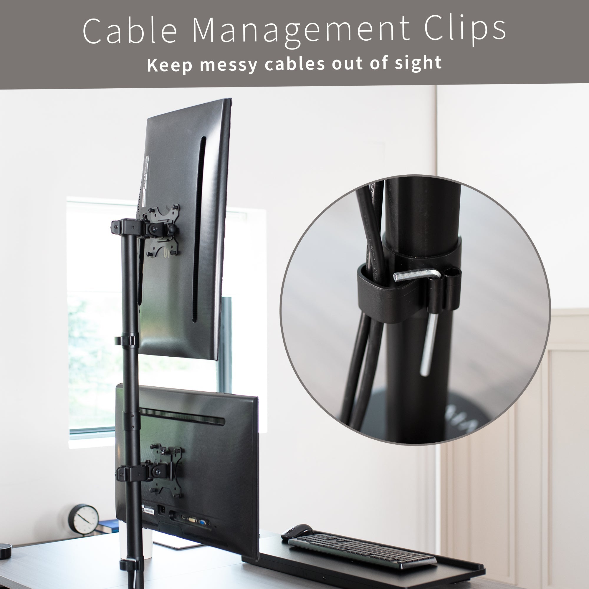 Dual Monitor Desk Mount - Up to 34" Screens