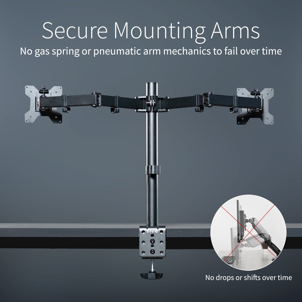 VIVO Dual Monitor Desk Mount Adjustable Stand