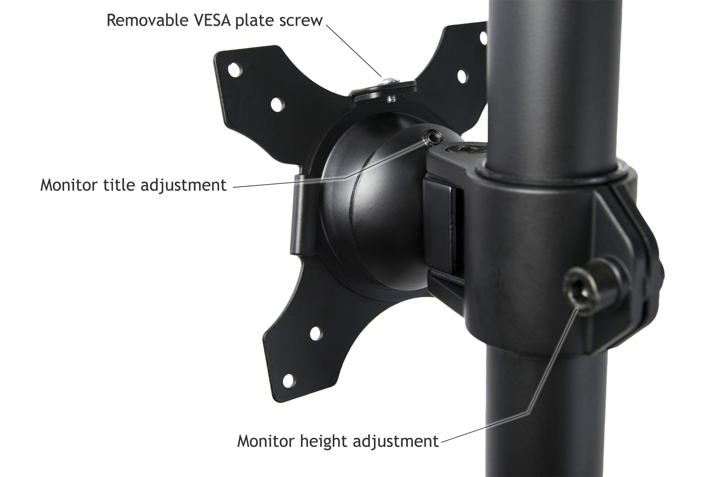 Vertical Triple 13” to 27" Monitor Desk Stand